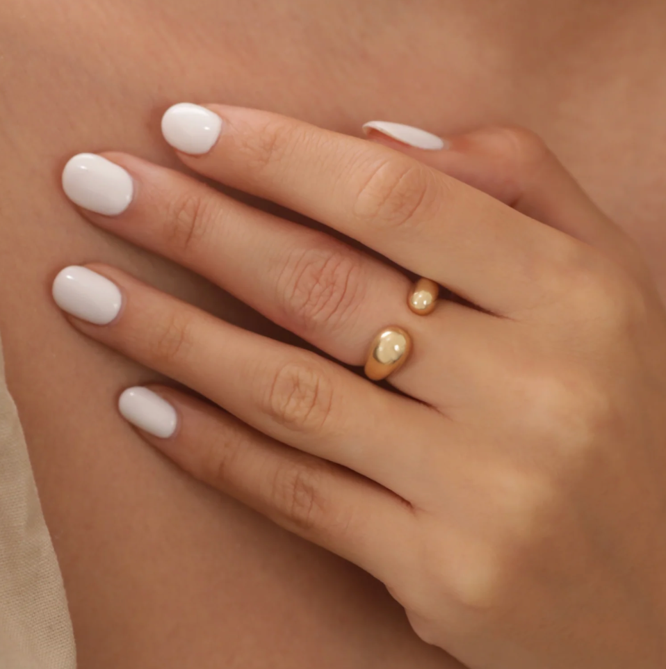 HoopLa - Modern Open Ring- Open Gold Steel PVD long lasting