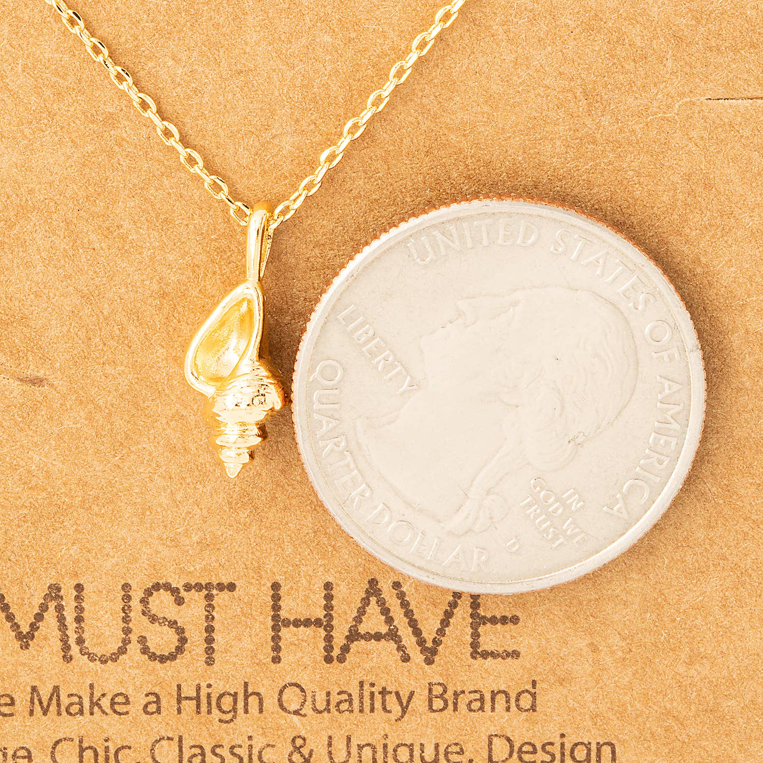 Fame Accessories - Dainty Conch Necklace