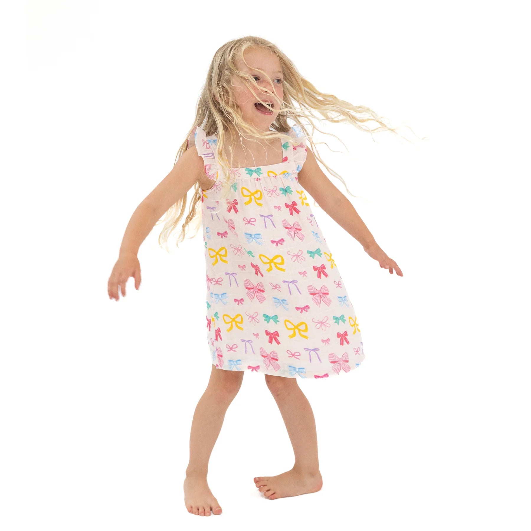 Twirly Sundress & Diaper Cover - Painty Daisy main image 1