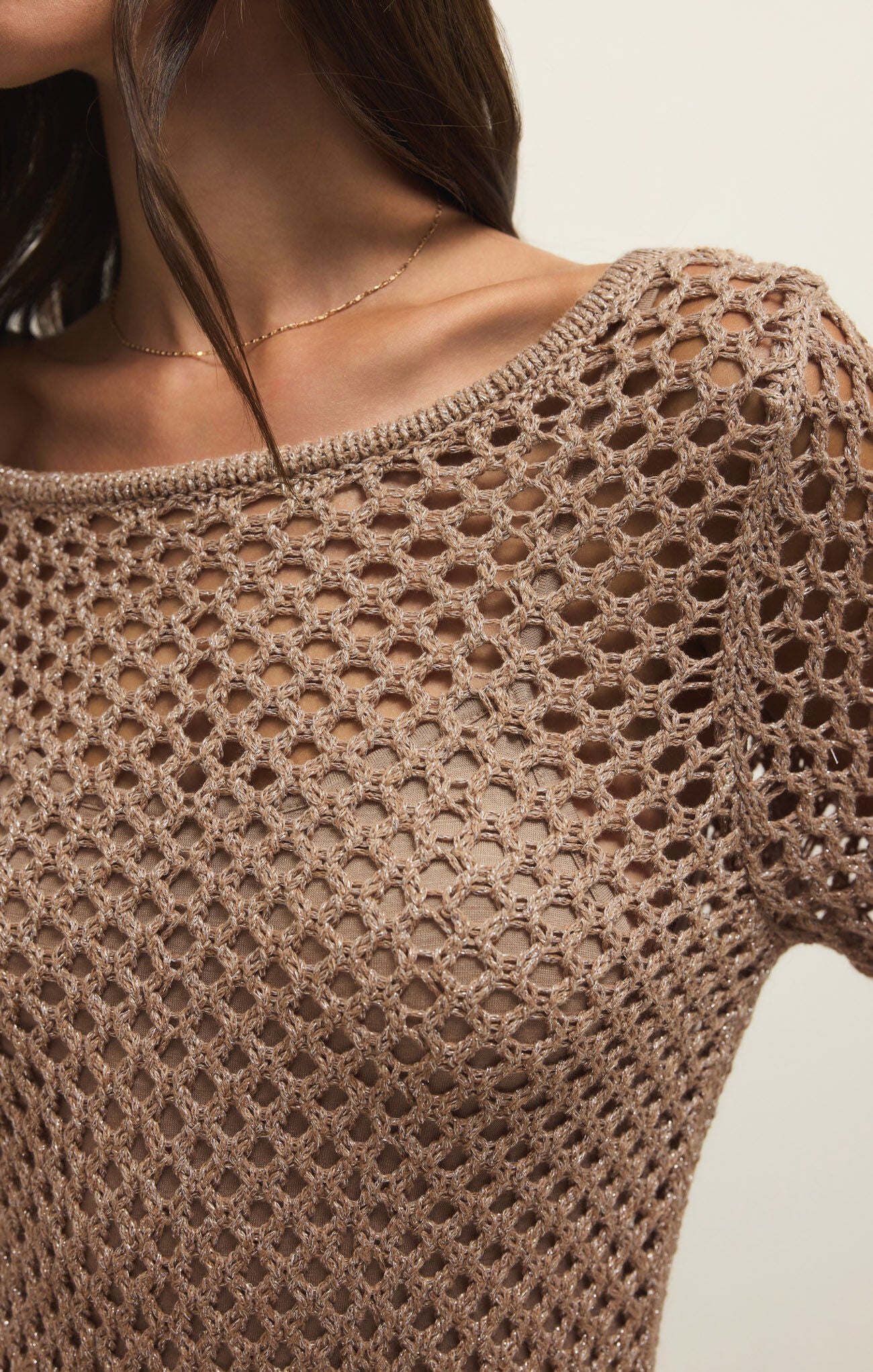Calabria Shimmer Crochet Dress