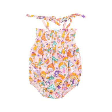Tie Strap Smocked Bubble