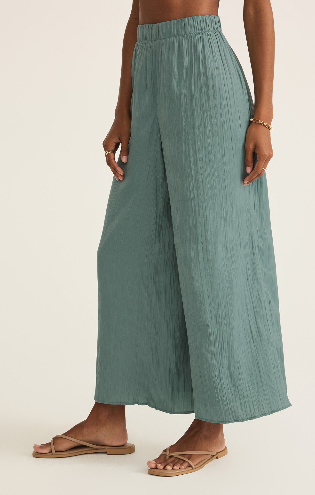 Sunset Satin Pant Sea Pine