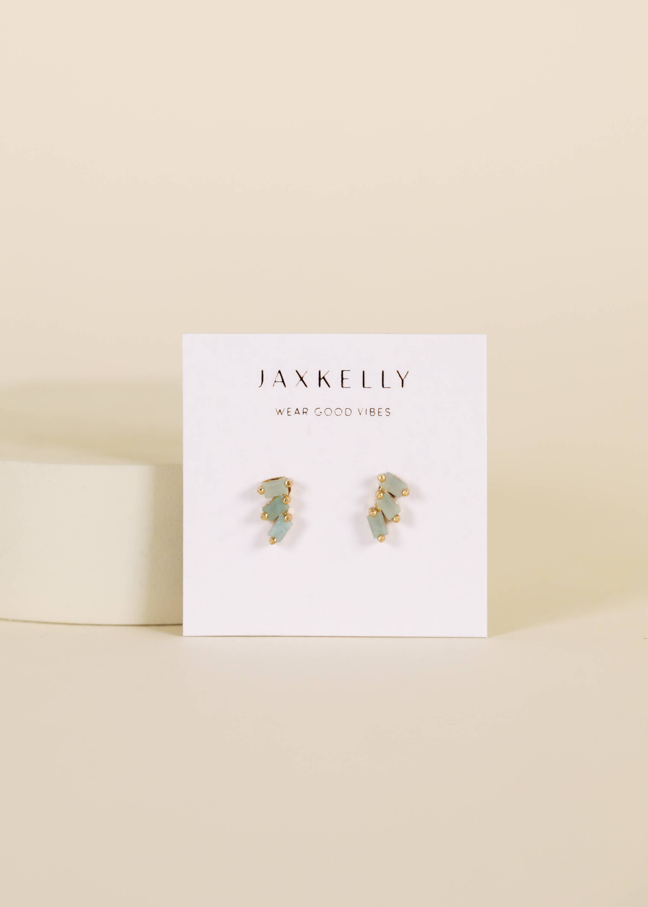JaxKelly - Offset Trio - Amazonite - Earring