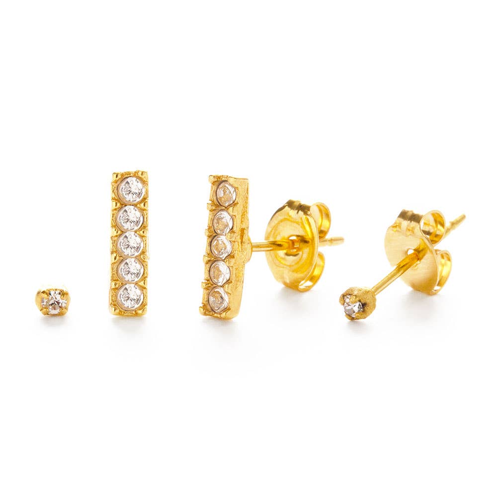 Amano Studio -  crystal Victorian Stud Combo Set