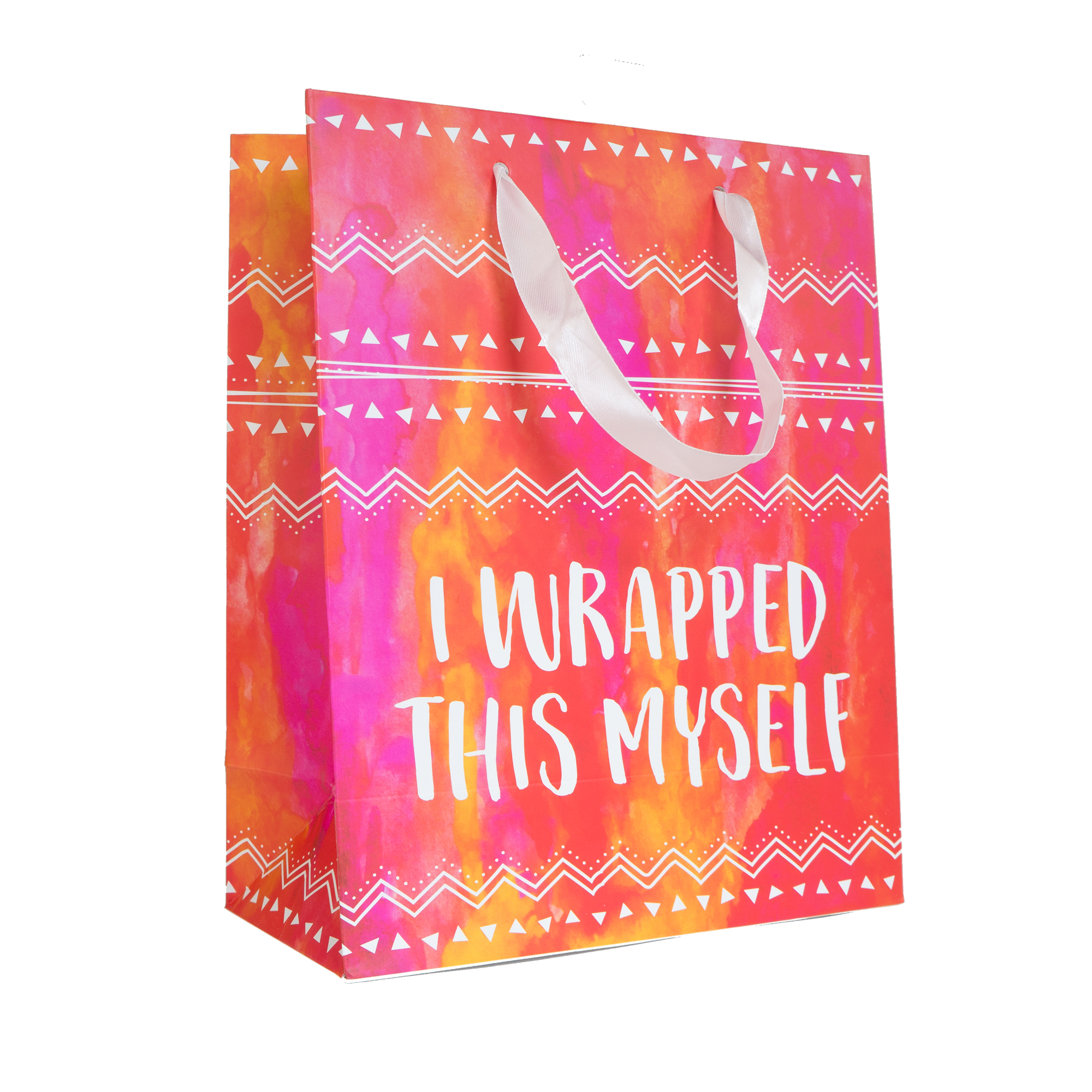 30 Watt - Funny Medium Gift Bag: Wrapped Myself: Tribal Red