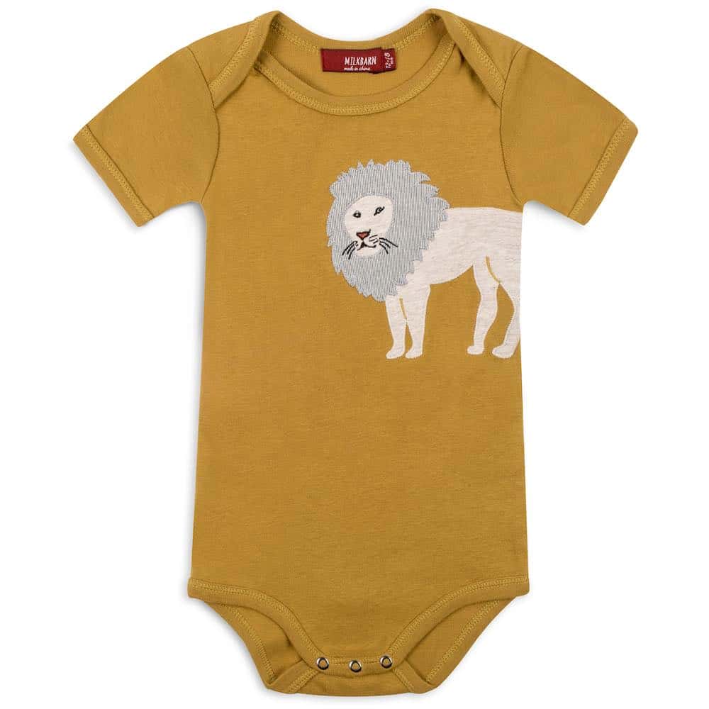 Appliqué Organic Cotton Short Sleeve One Piece