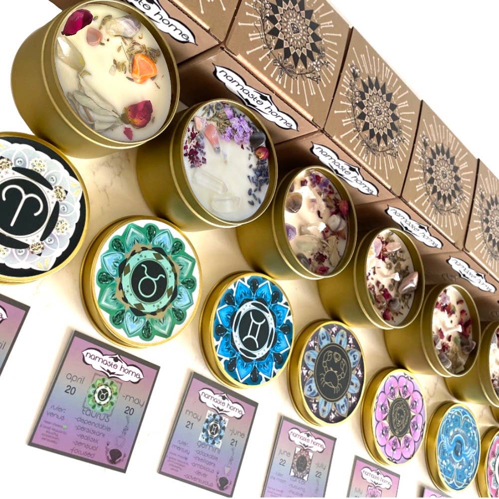 Namaste Home -  Zodiac Tin Candles