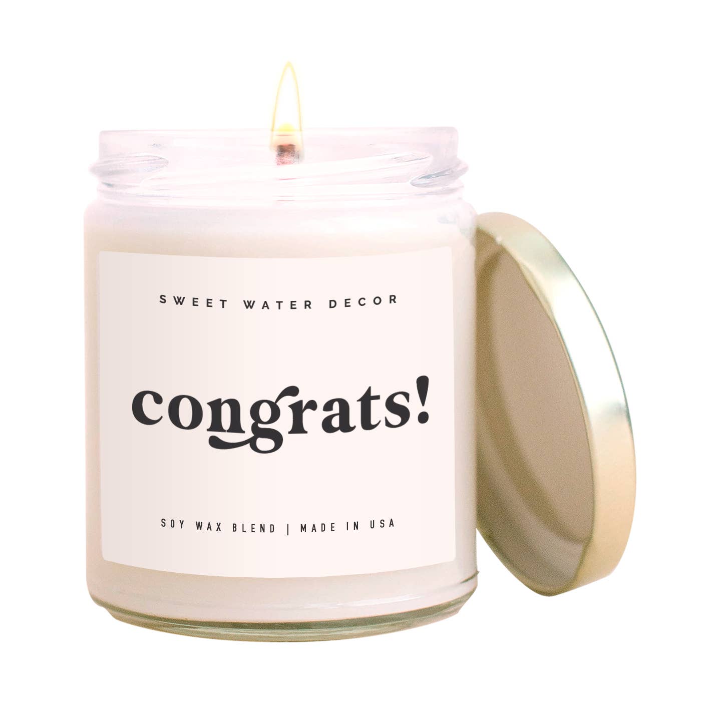Sweet Water Decor - Congrats! 9 oz Soy Candle - Home Decor & Gifts