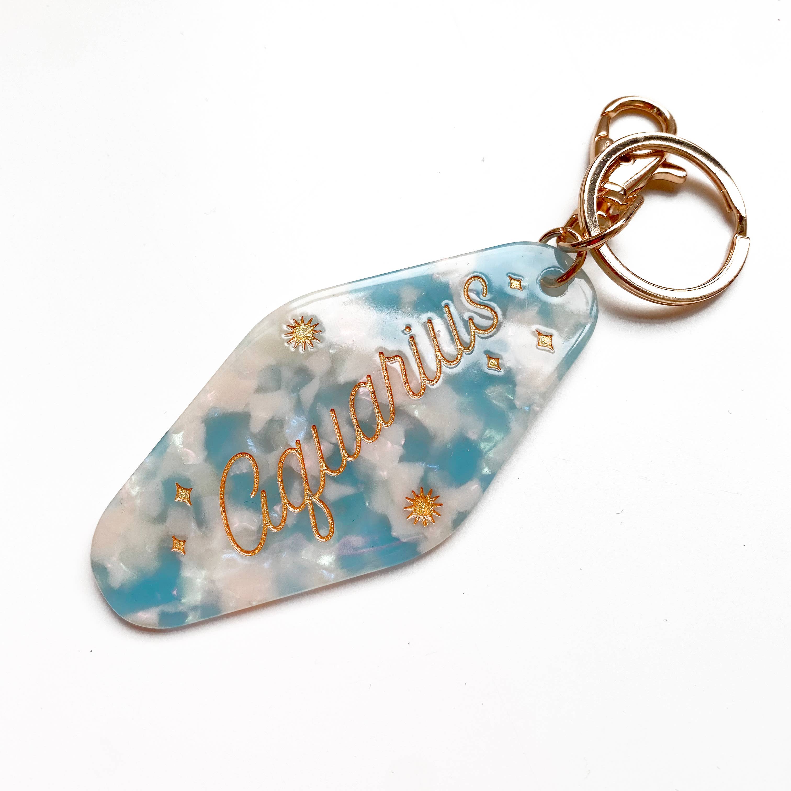 Have A Nice Day - Aquarius Horoscope Motel Keychain