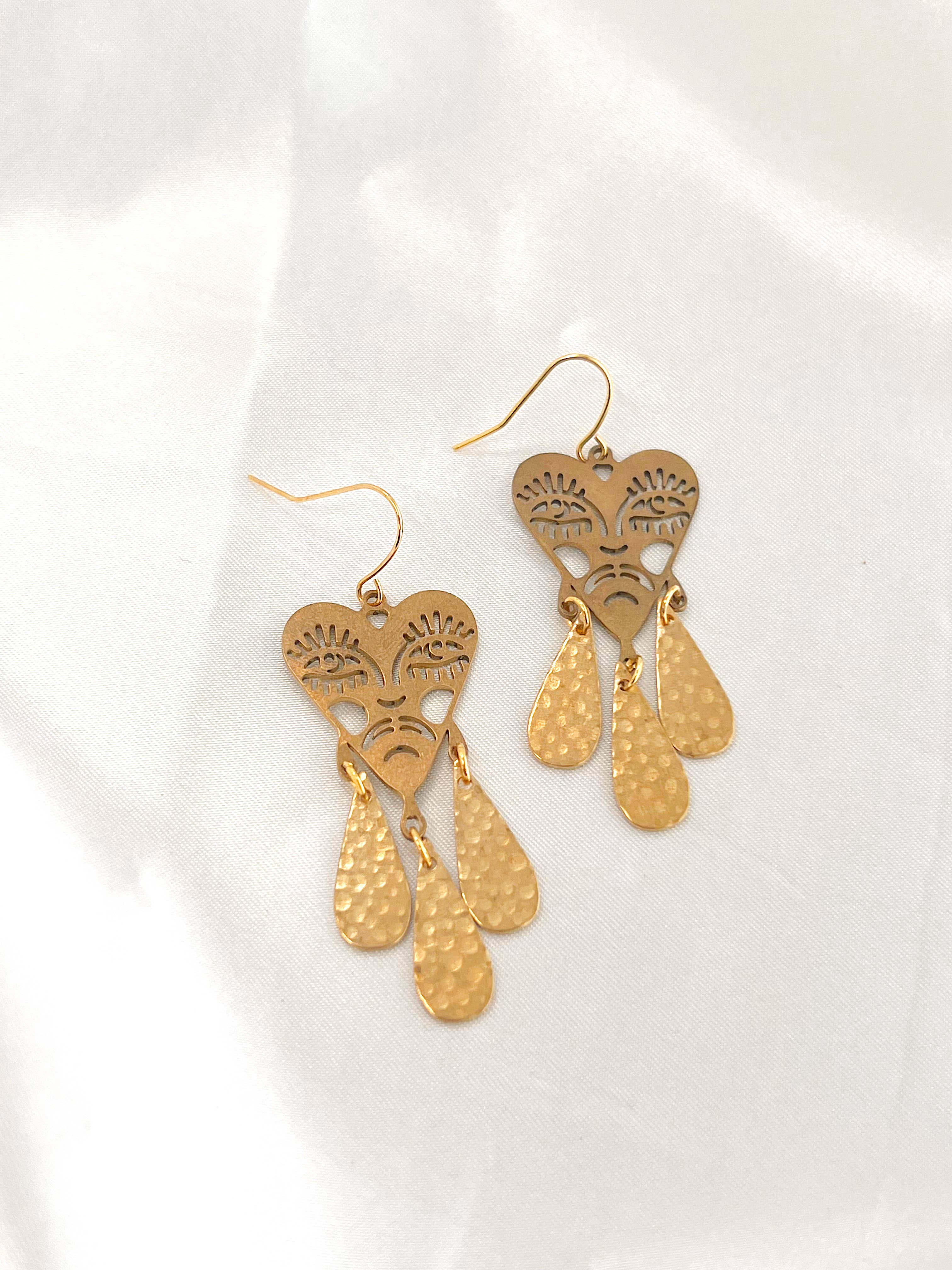 Golden Hour Designs - I’m Sensitive Gold American Traditional Earrings Valentine’s