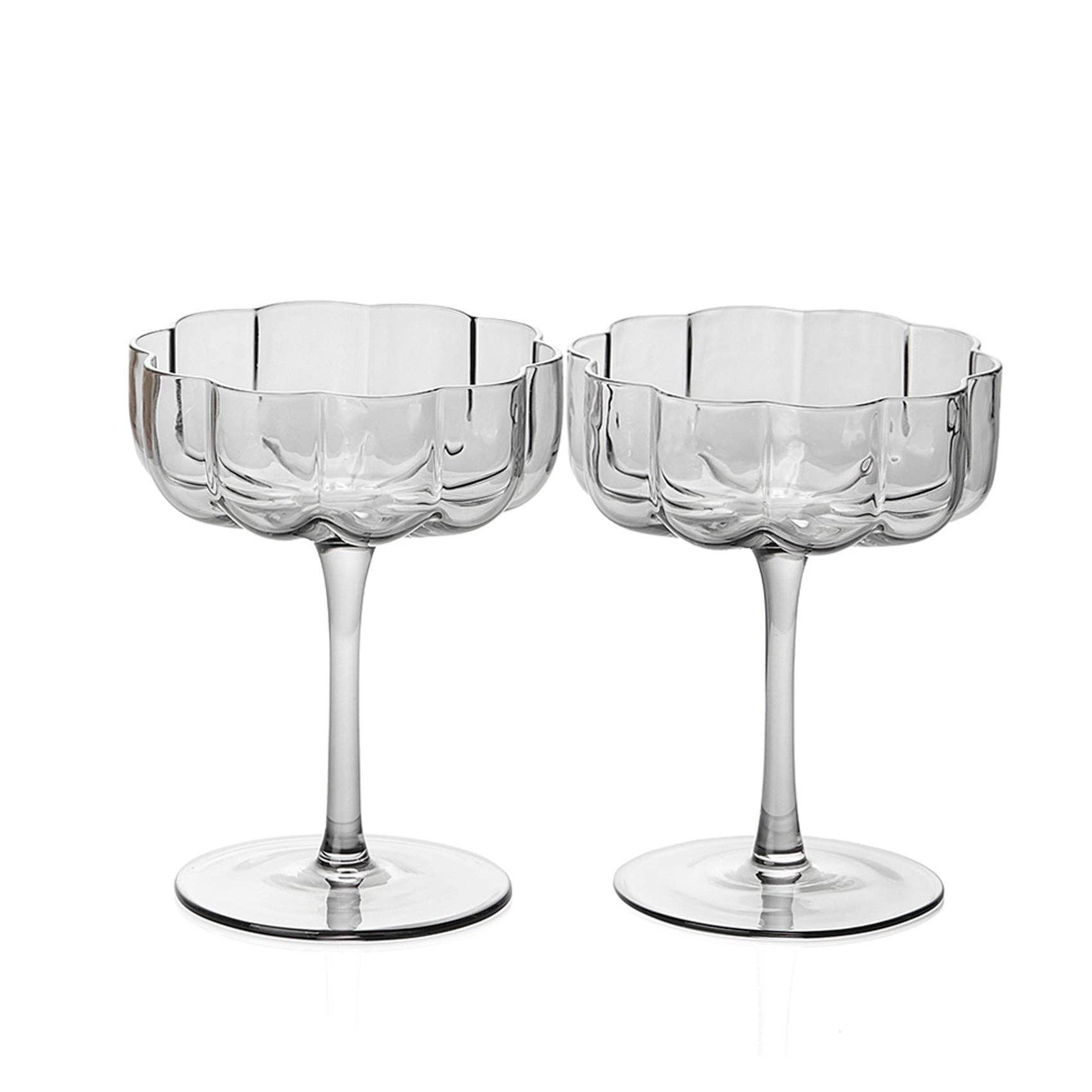 The Wine Savant /  Khen Glassware - Vintage Glass Coupes 7oz Set of 2