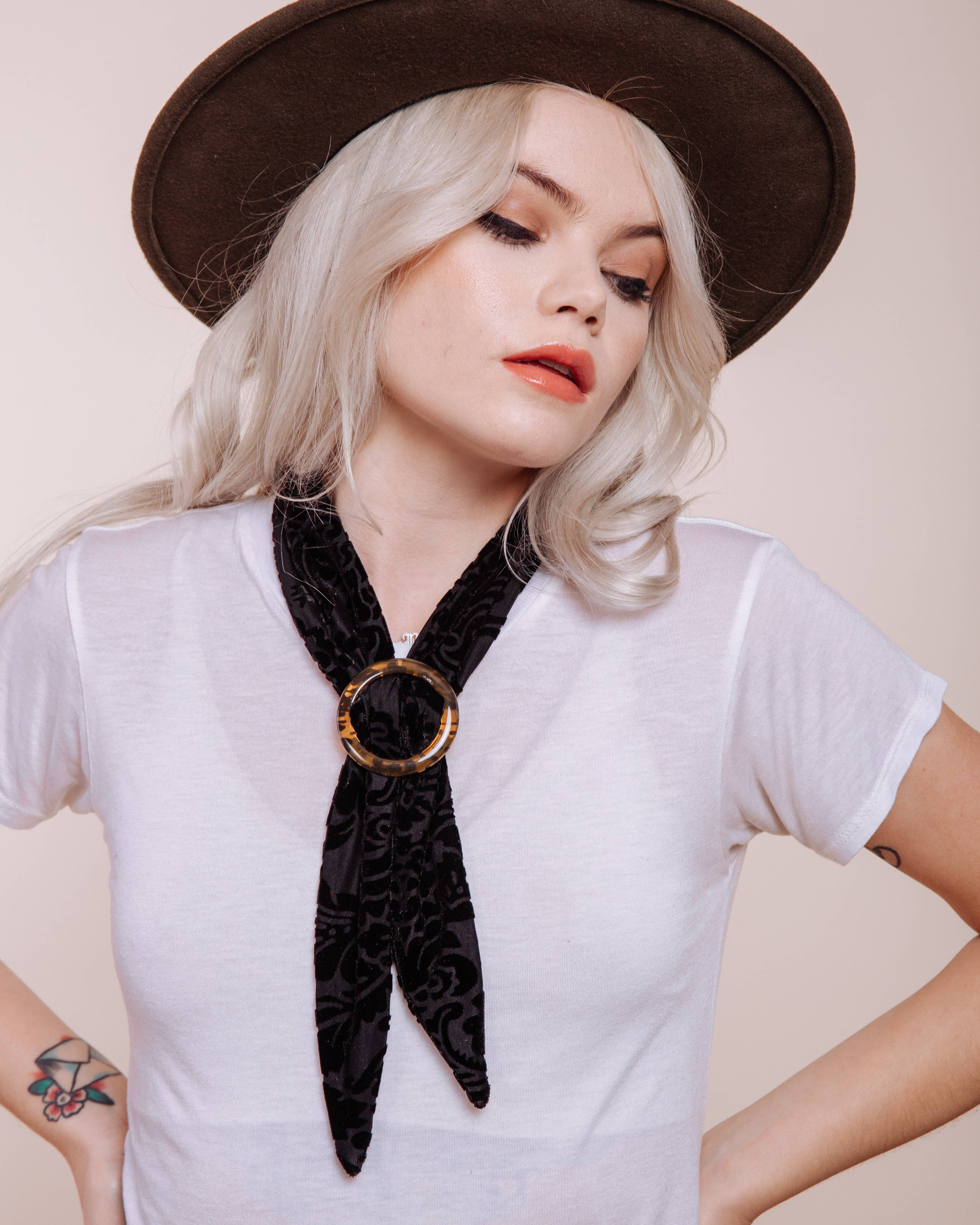 I'm With The Band - The Hendrix Black Scarf Tie