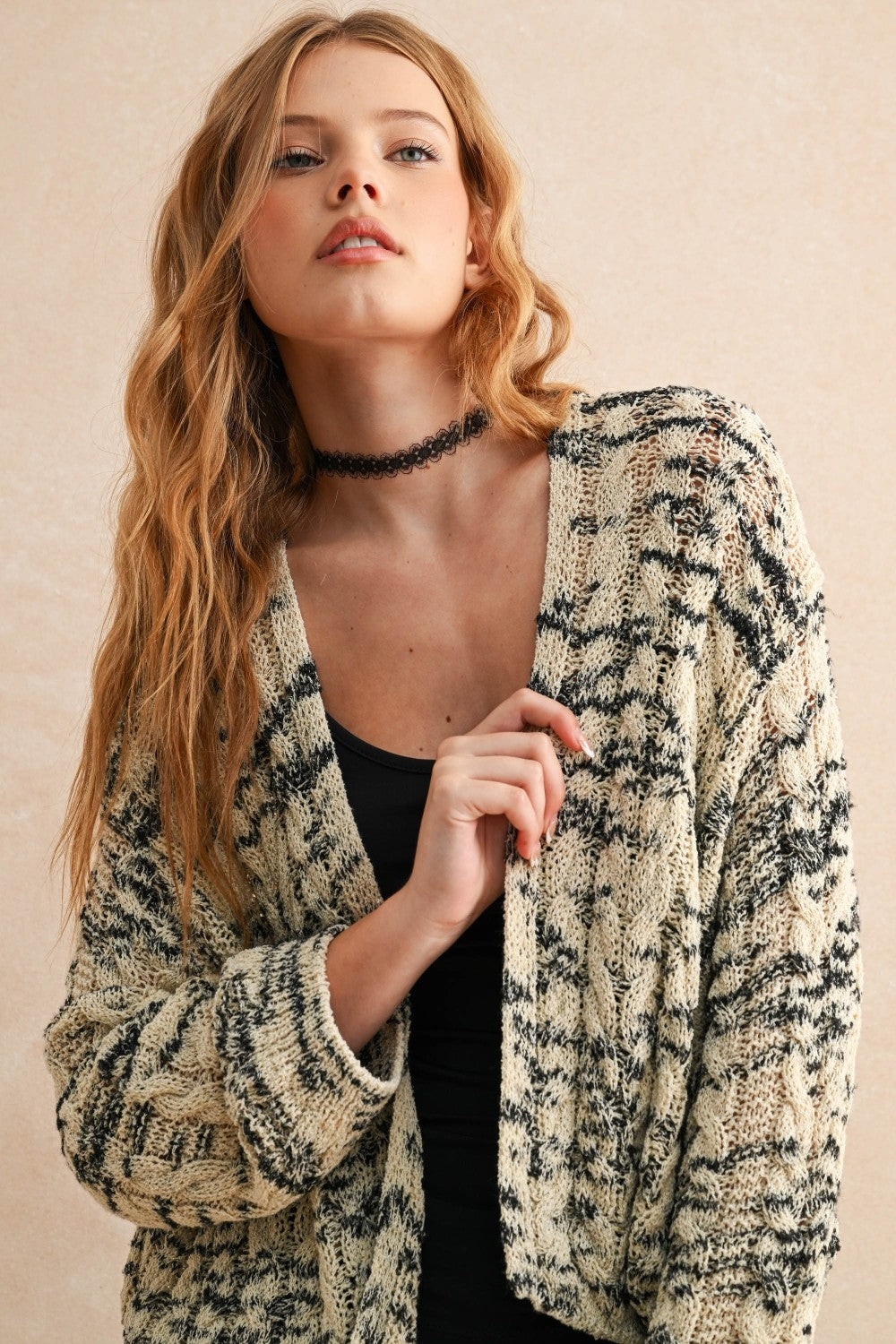 Light Weight Cable Knitted Cardigan