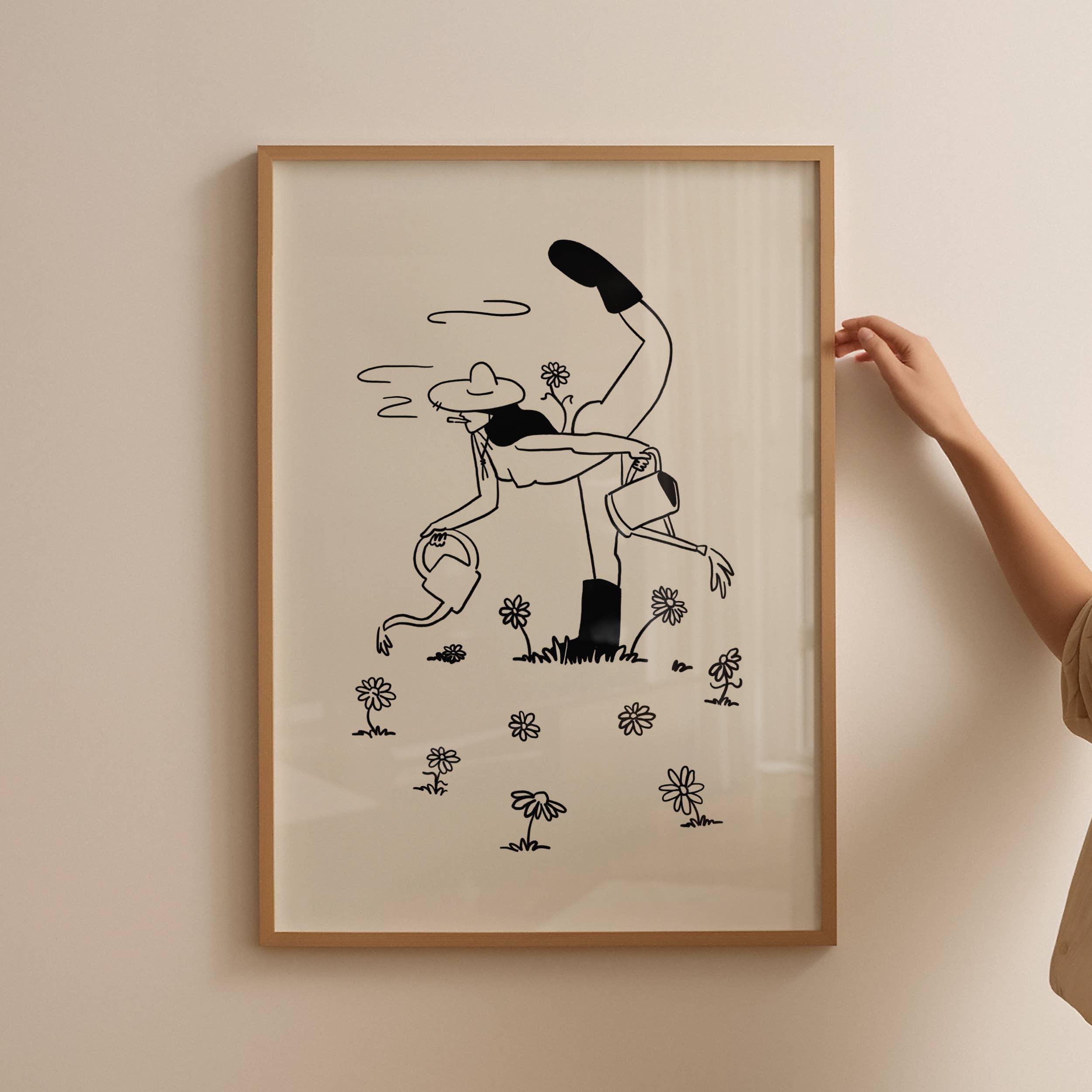 Tumbleweed Design Studio - Gardening Minimal Retro Wall Art Print Vintage Home Decor