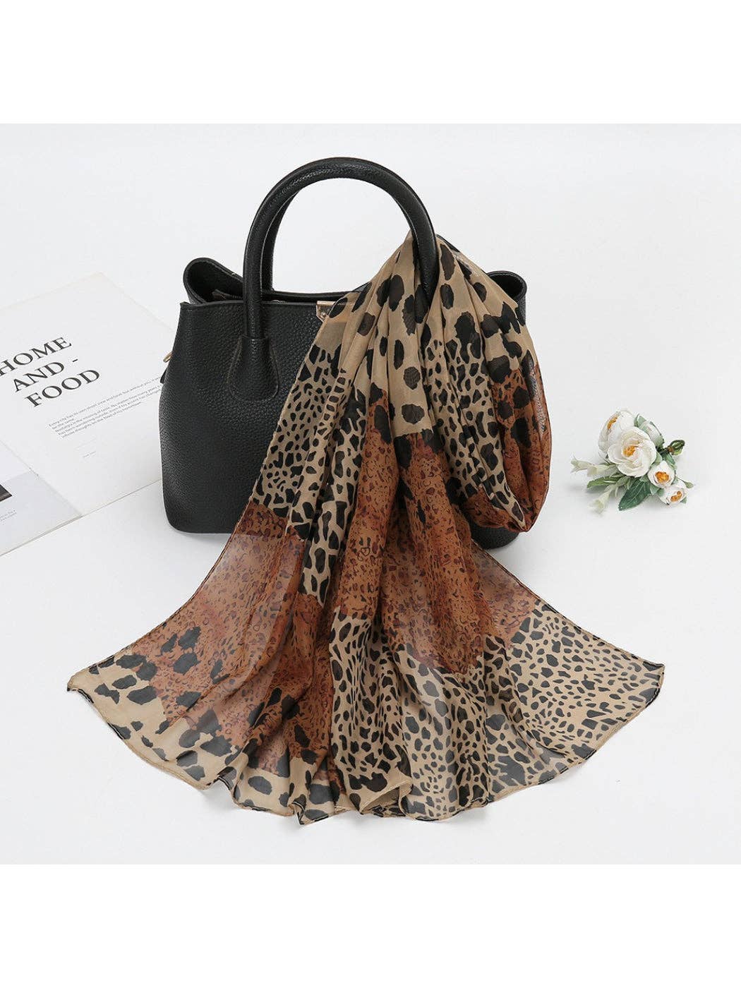 Funkyrel® Atzbranding Limited - Scarvii - Leopard Fade Print Spring Summer Scarf