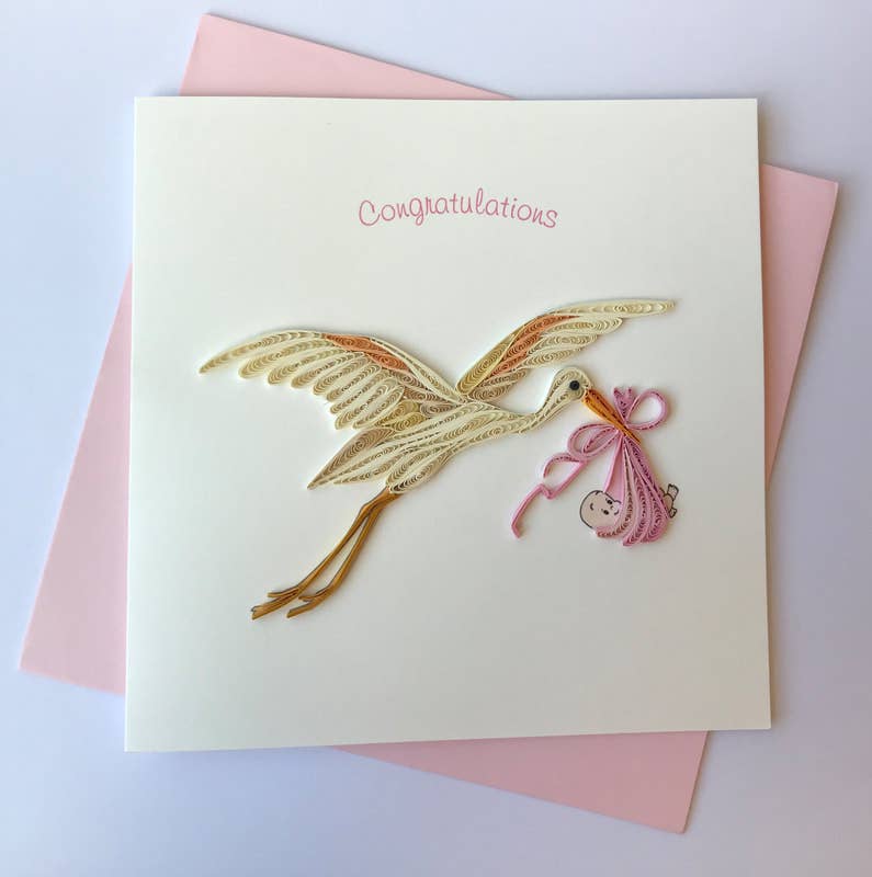 Poppin Cards and Gifts - Pink Stork