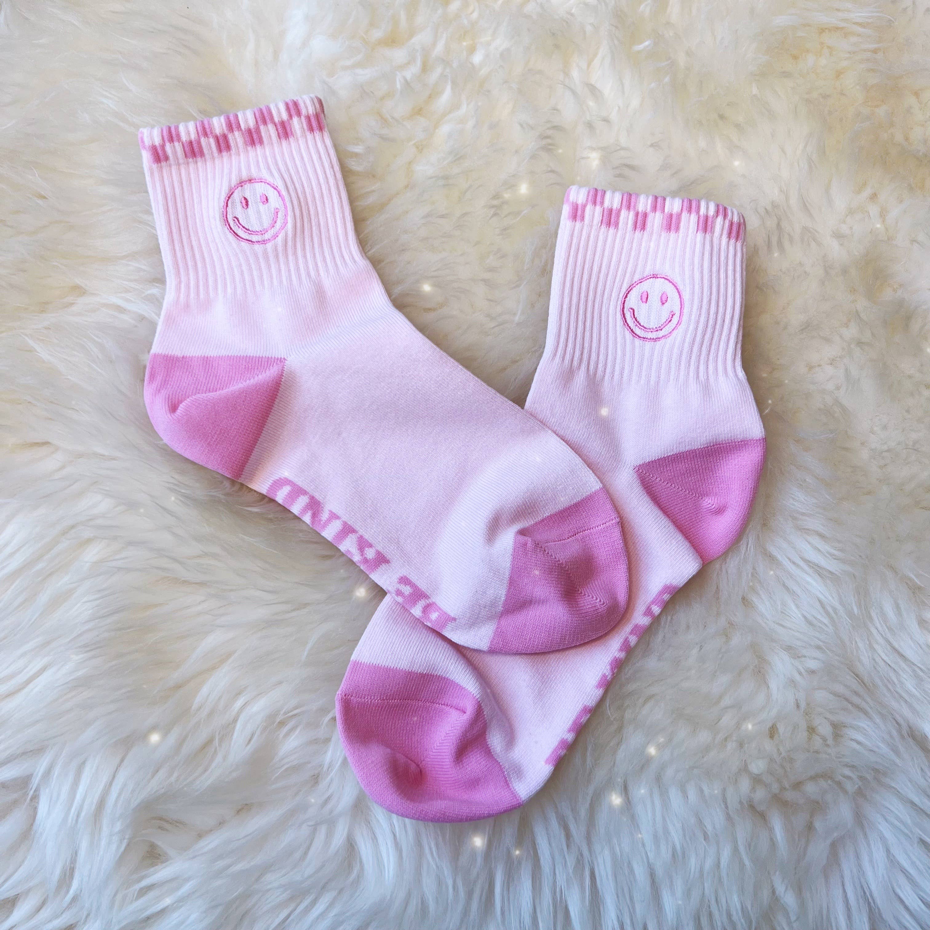 Wildflower + Co. - Smiley Embroidered Socks - Stocking Stuffer