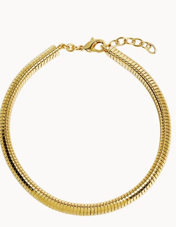 HoopLa - Tobogas, Cobra Omega Collar Necklace- Steel