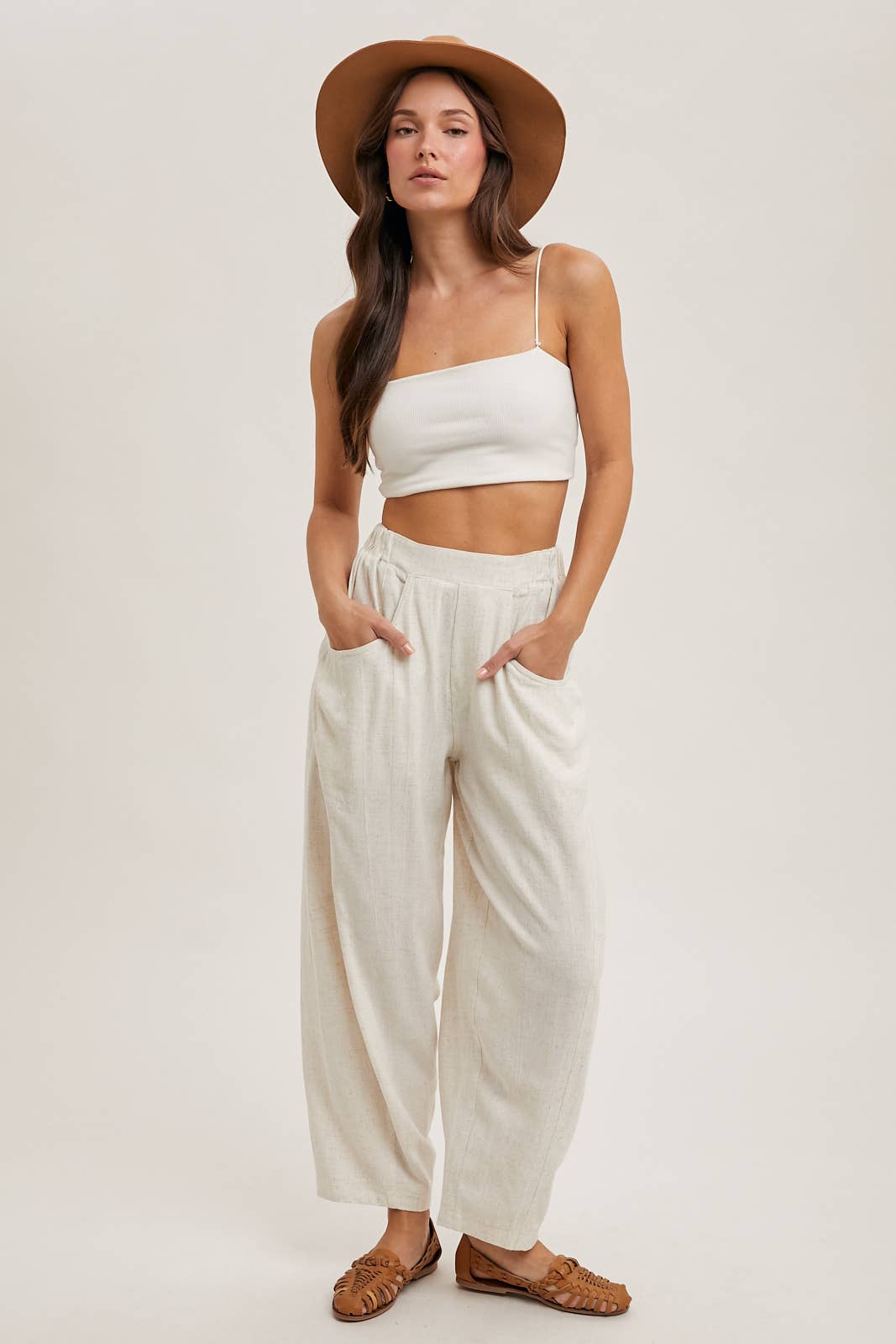 Bluivy - RELAXED BARREL PANTS WITH POCKETS