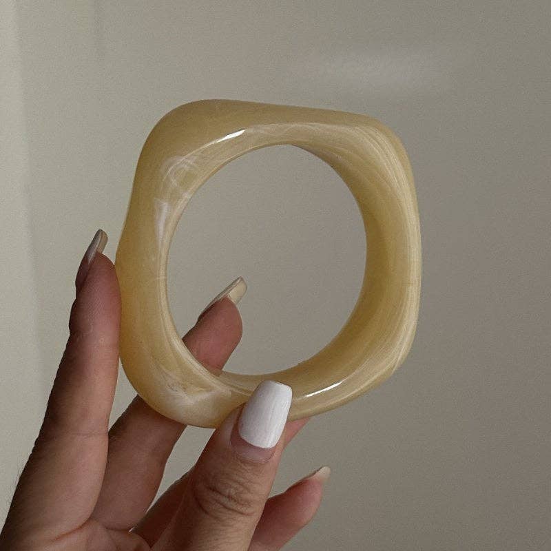 Dipped Shop - Irregular Acrylic Resin Bangle Bracelets MK2PPPO6W6JBR304