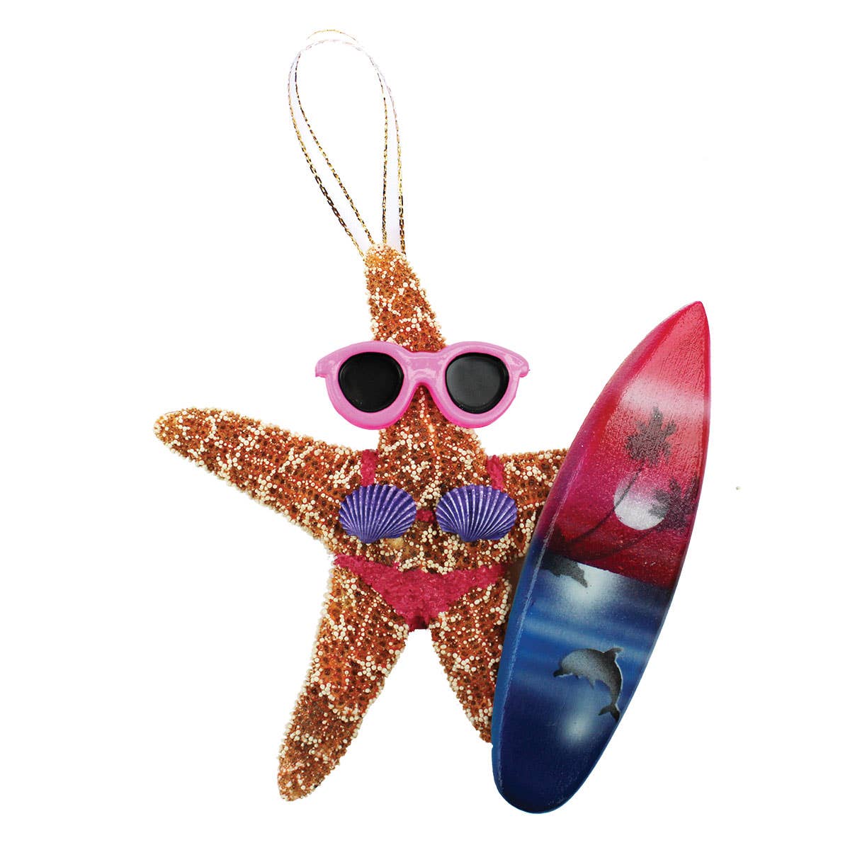 California Seashell Company - Surfer Girl Sugar Starfish Ornament