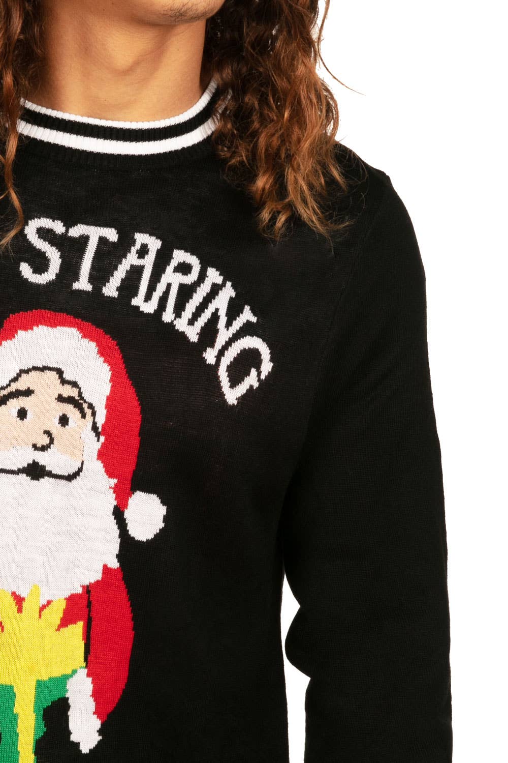 Men's Stop Staring at my Package Christmas Sweater