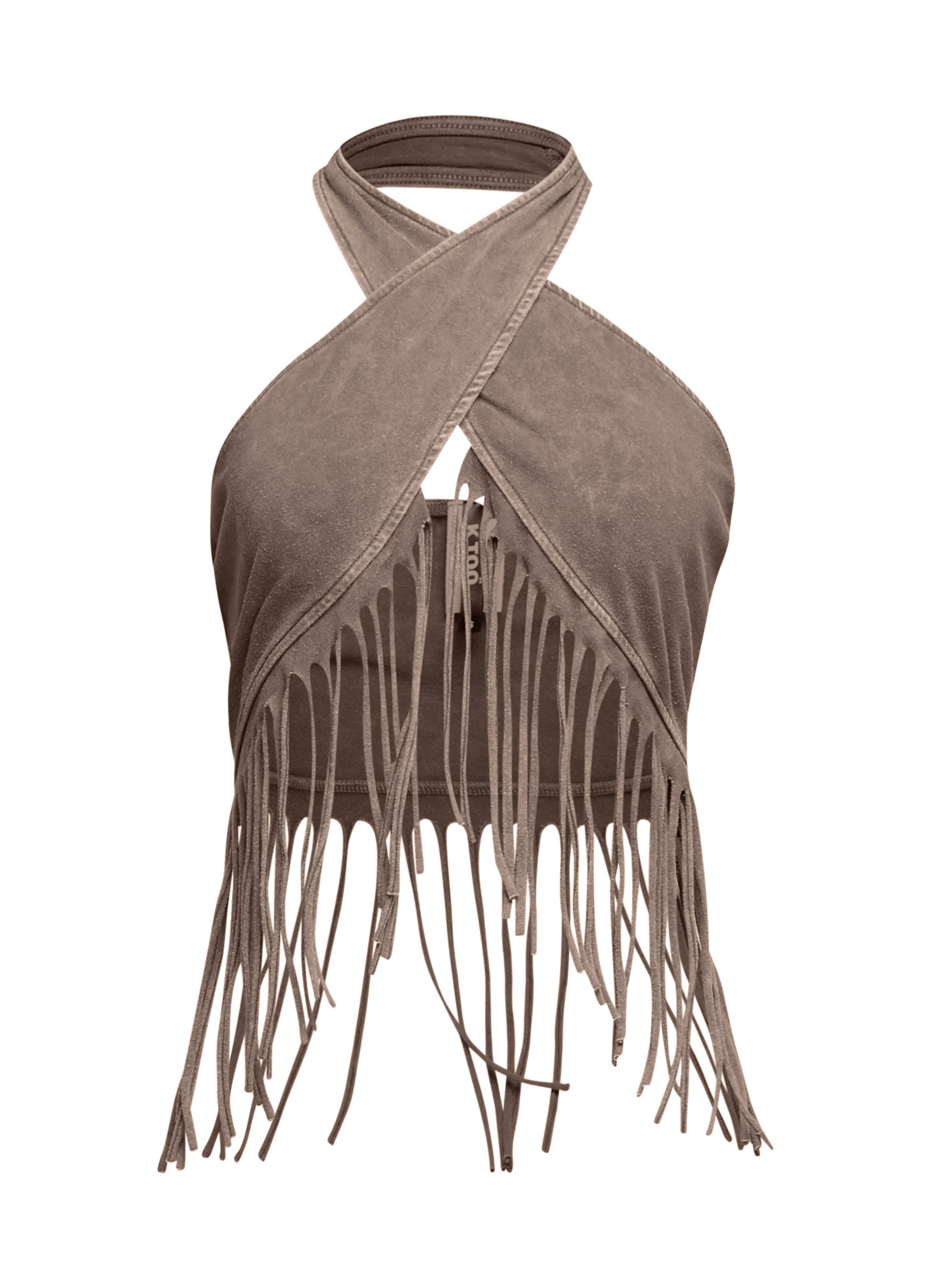 K Too - Fringe halter top
