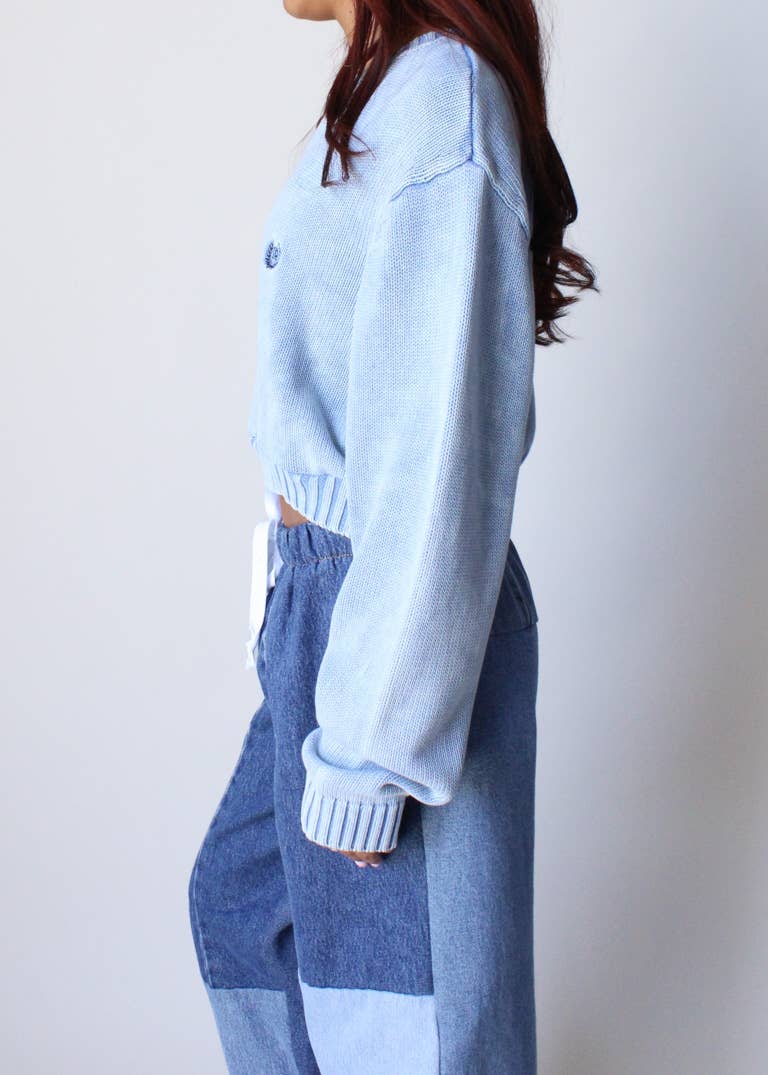 American Recycled Clothing - Acid Wash Cropped Knit Sweater Bundle