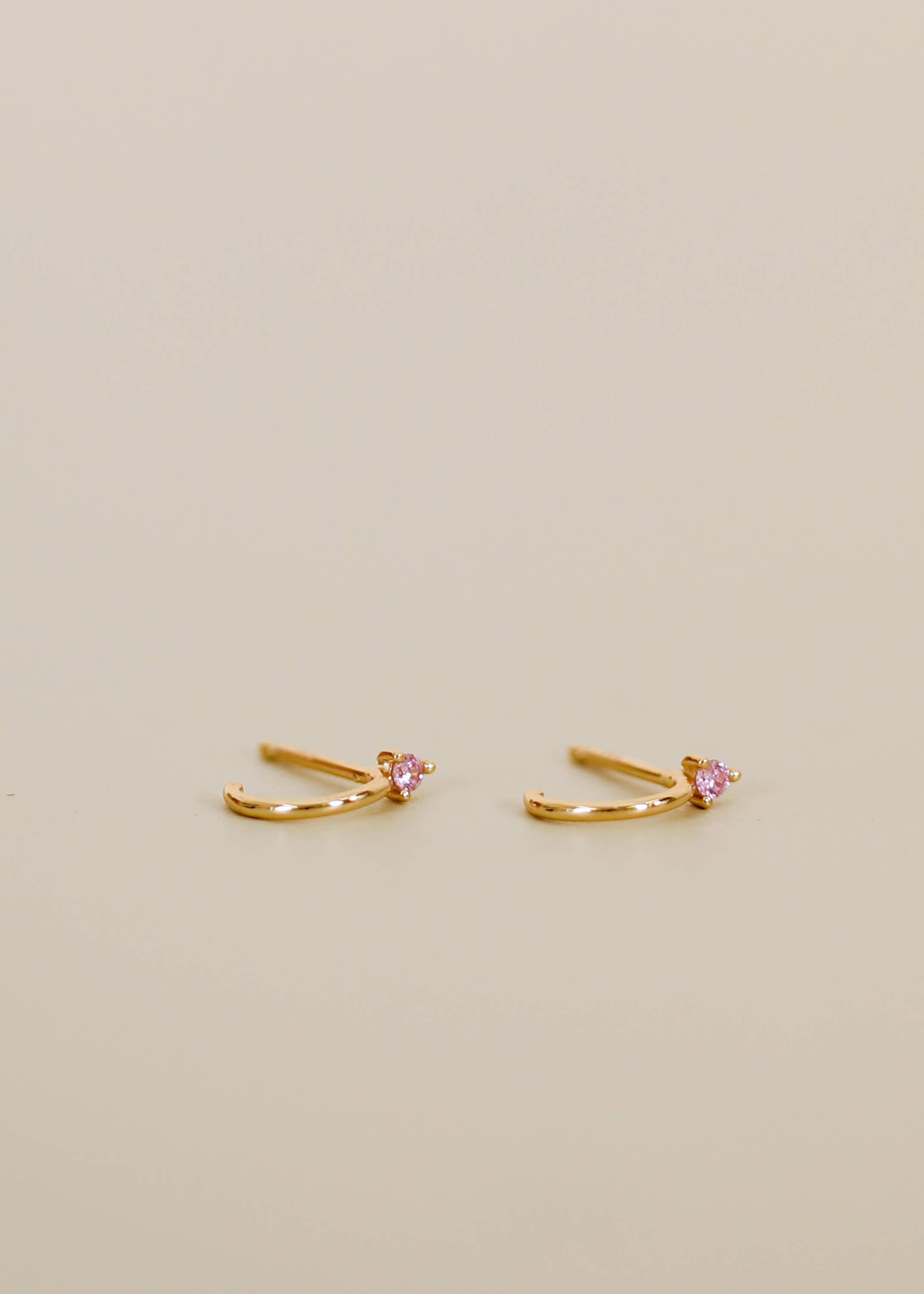 JaxKelly - Open Mini Hoop Earring - Pink