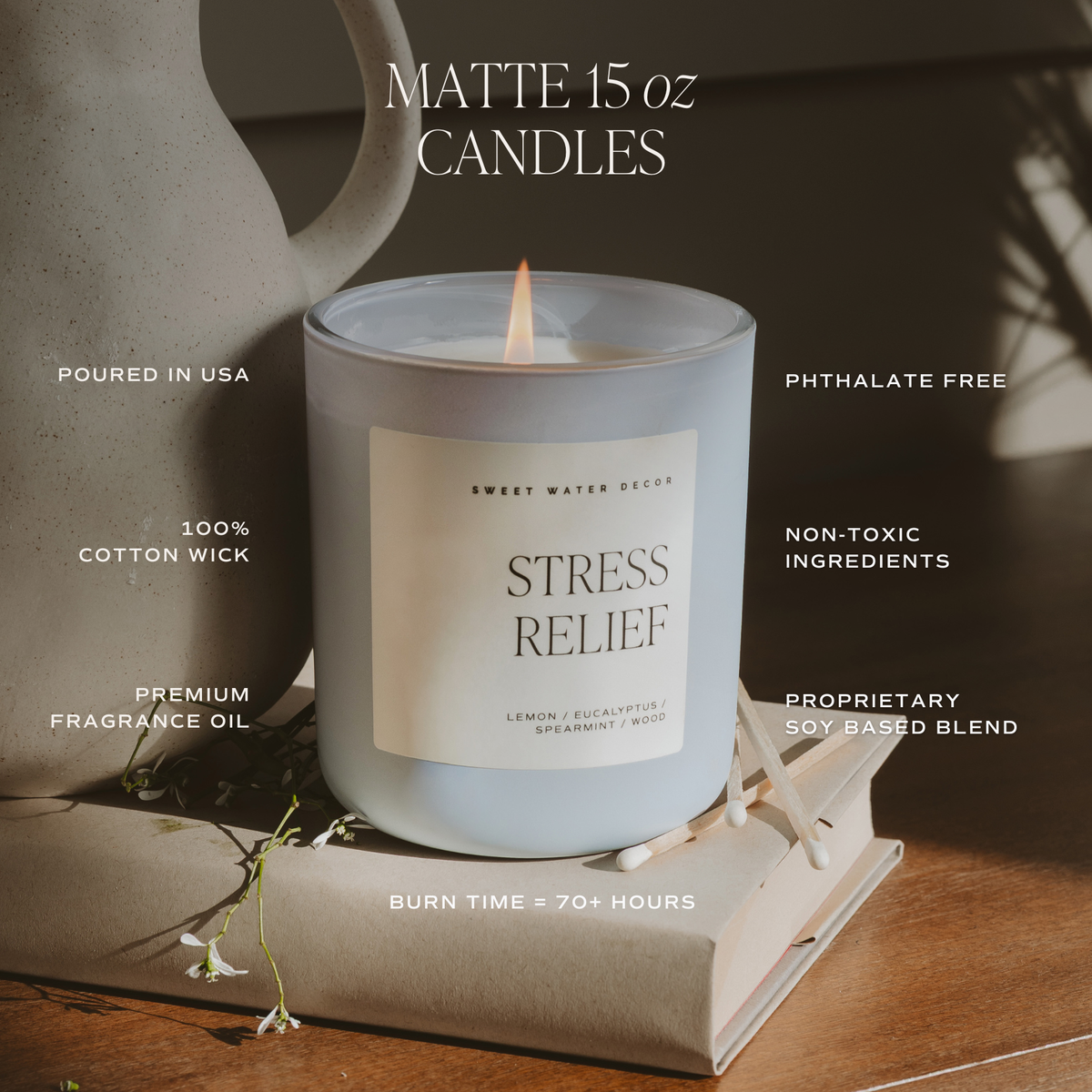 Sweet Water Decor - Boy Mama 15 oz Soy Candle, Matte Jar - Mother's Day