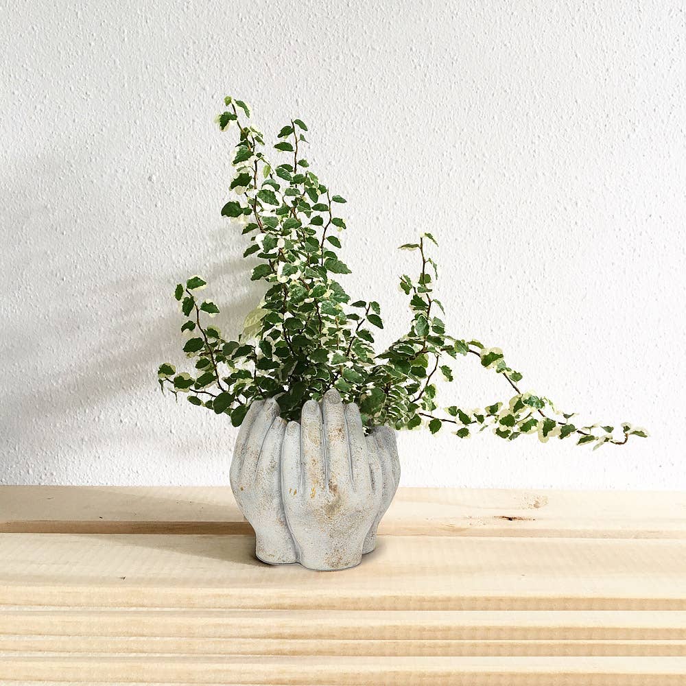 Abbott - Sm Tall Hands Planter-7"H