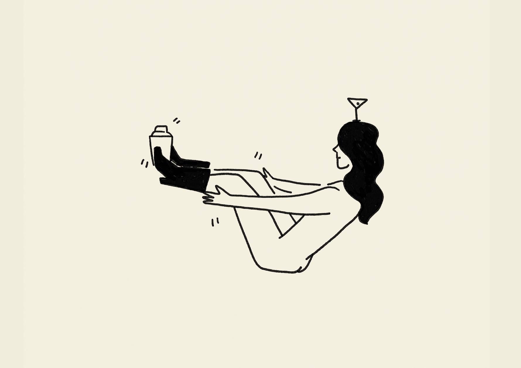 Tumbleweed Design Studio - "Party Trick" Minimal Martini Cocktail Art Print