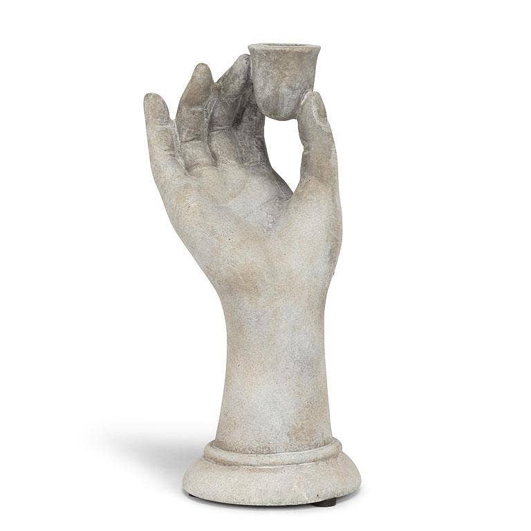 Abbott - Tall Dainty Hand Taper Holder-9"H