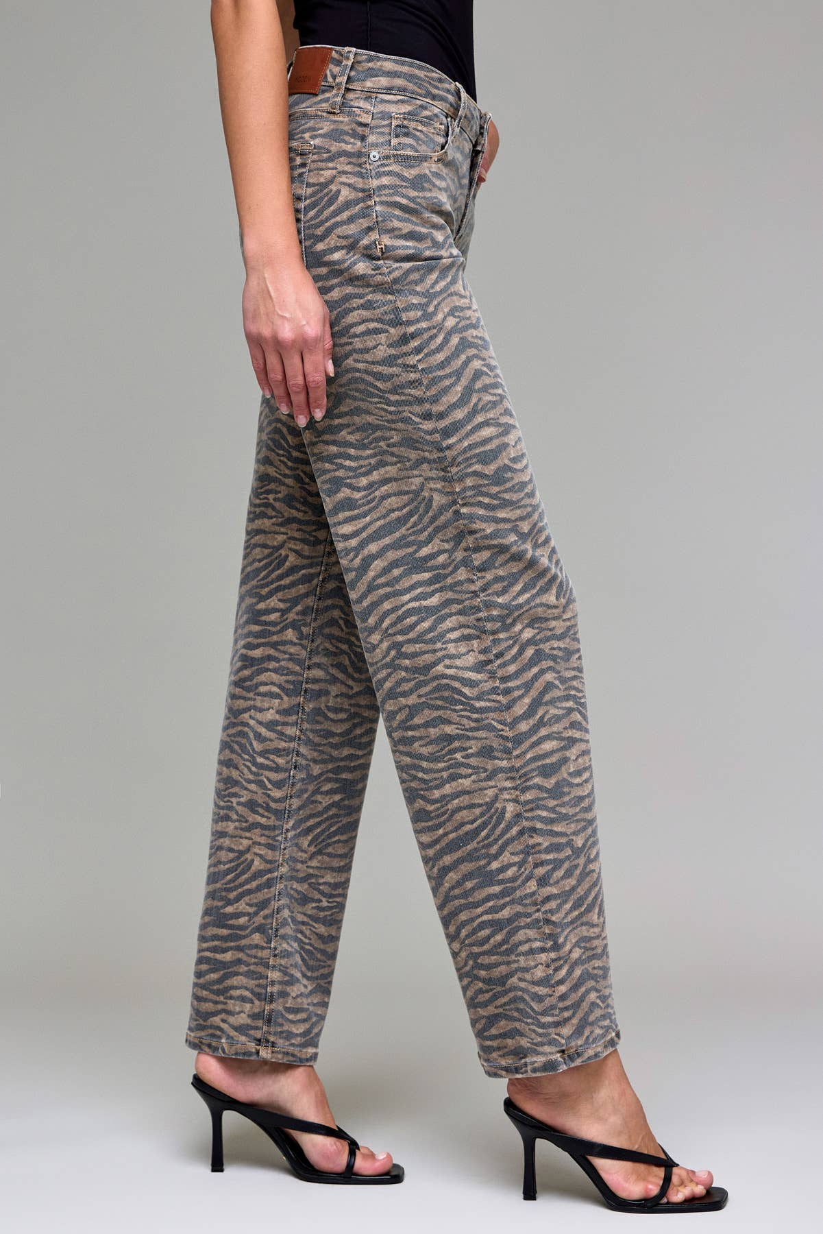 Hidden Jeans - Tiger Print High Rise Dad Jean