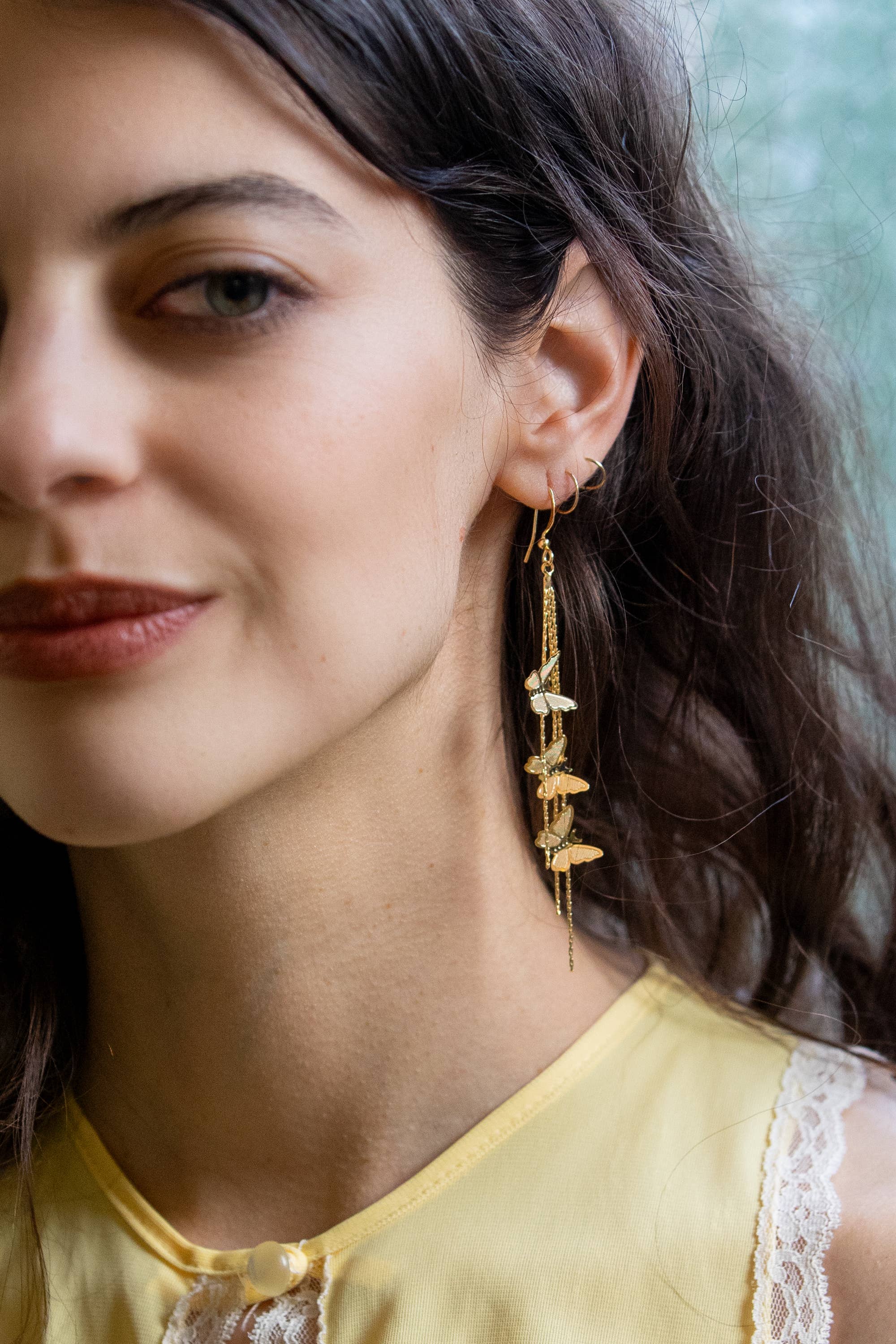 Peter and June - Give Me Butterflies Earring - 18K Gold Plated