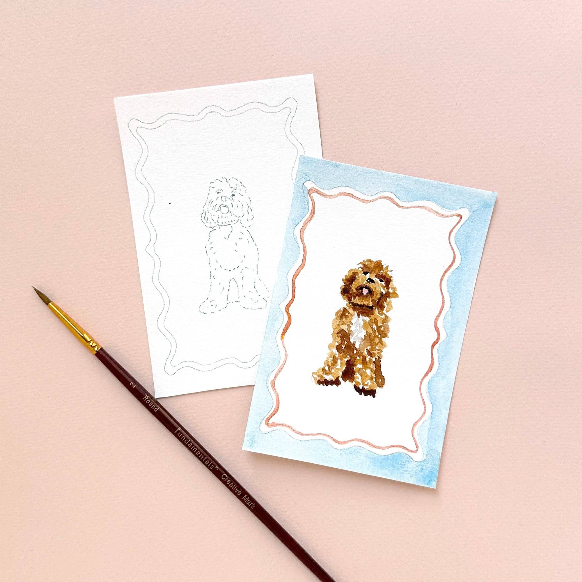 Antiquaria - Mini Watercolor Painting Kit: Dogs