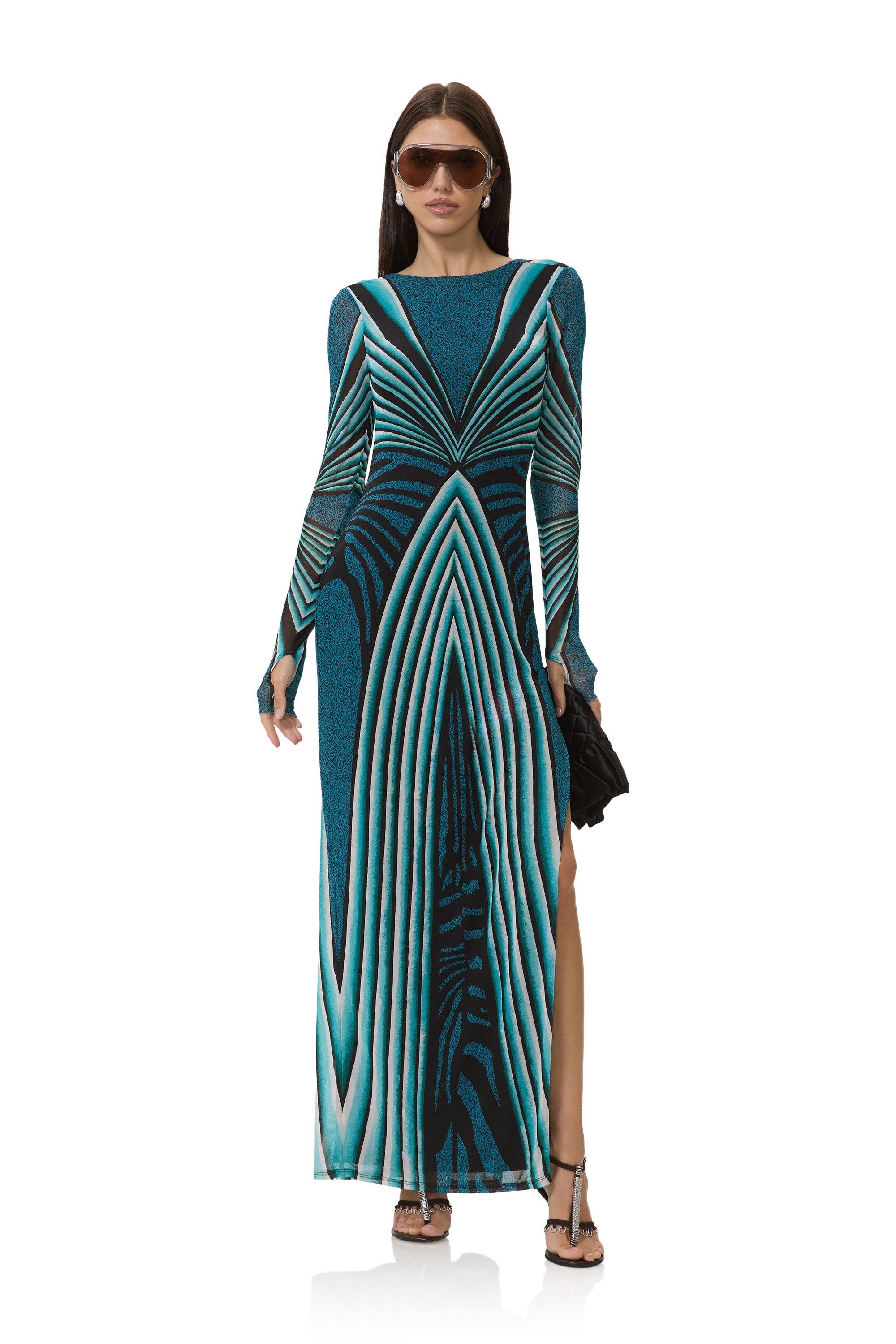 AFRM - Nettie Dress - Aqua Animal