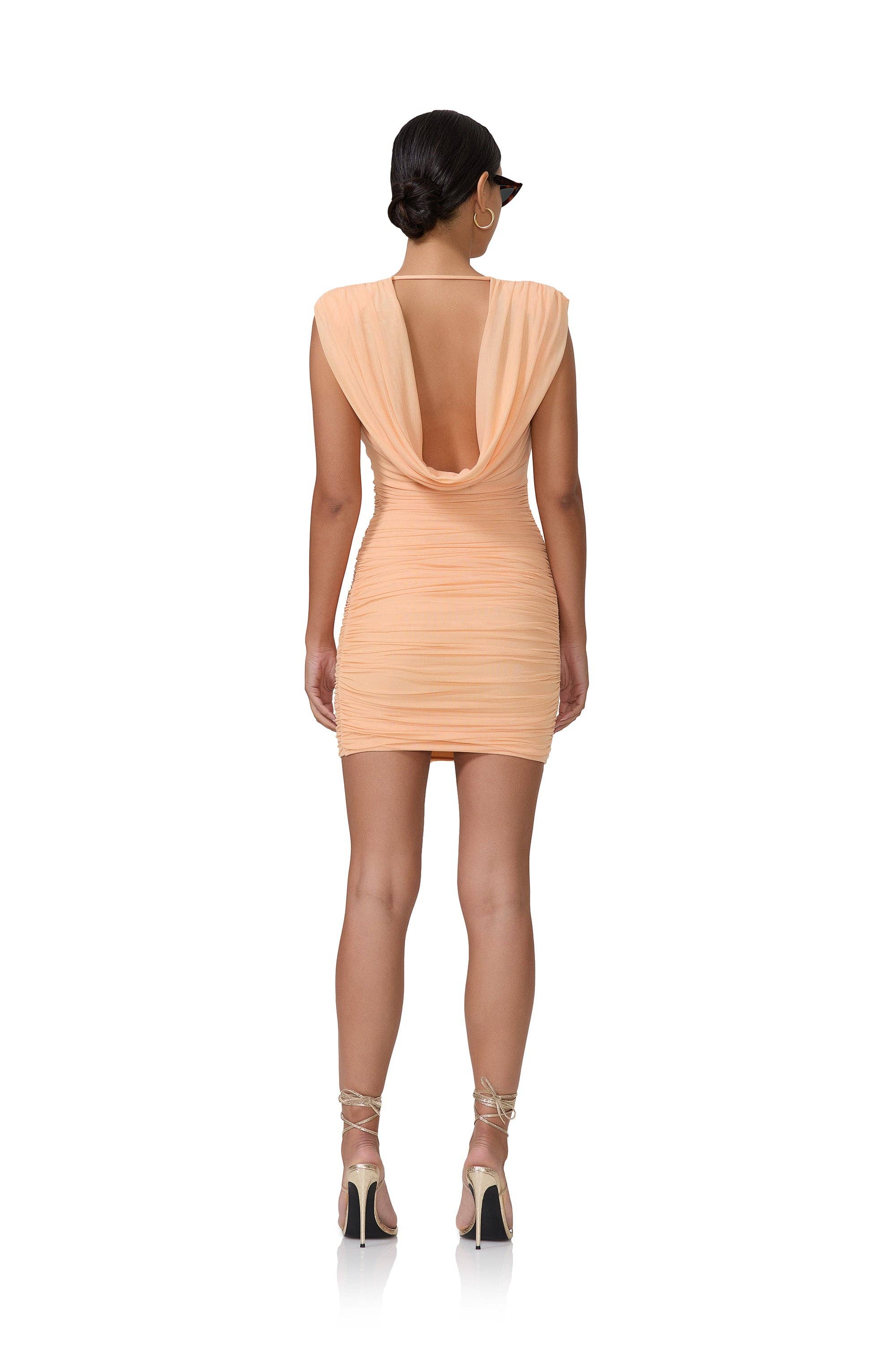 AFRM - Kerra Mini Dress - Peach Fuzz