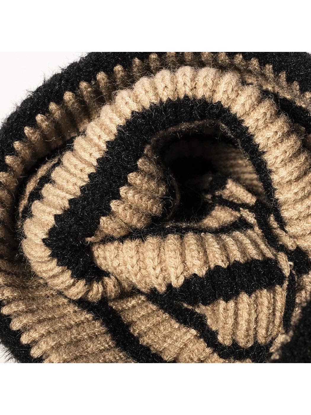 Funkyrel® Atzbranding Limited - Haila - Striped Roll-Edge Knit Beanie