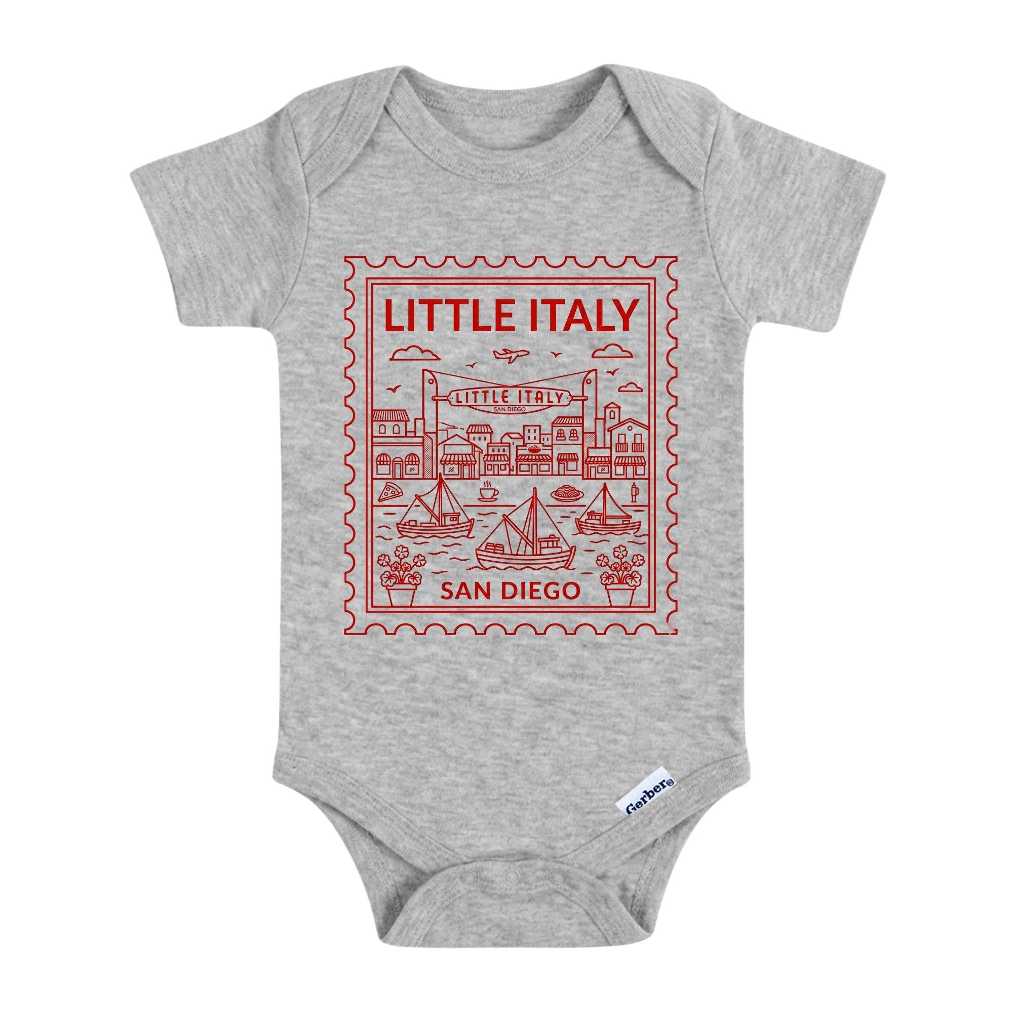 EnjoyMyDesign - Little Italy San Diego Baby Bodysuit or T-Shirt – California Kids Gifts