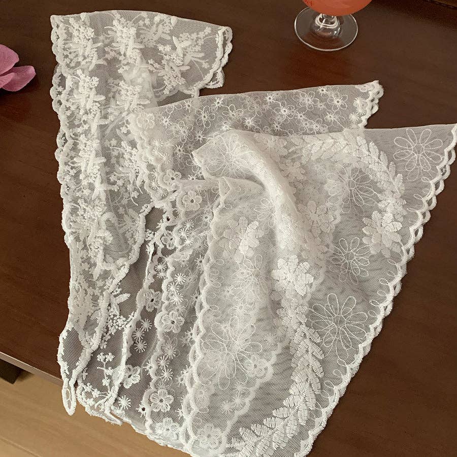 Funkyrel® Atzbranding Limited - Scarvii - White Lace Headband Scarf