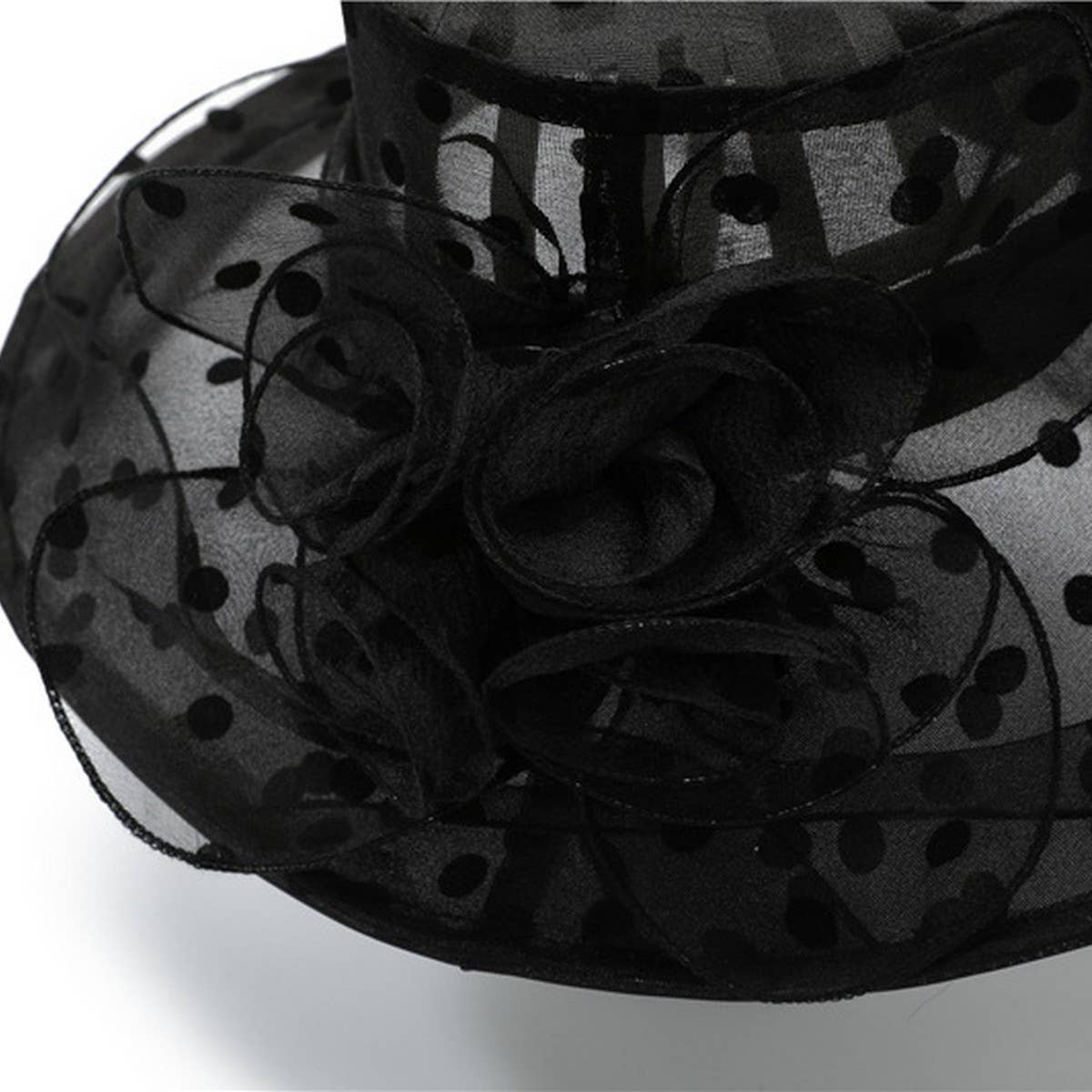 FOLDABLE LARGE BRIM FLOWER SUN HAT_