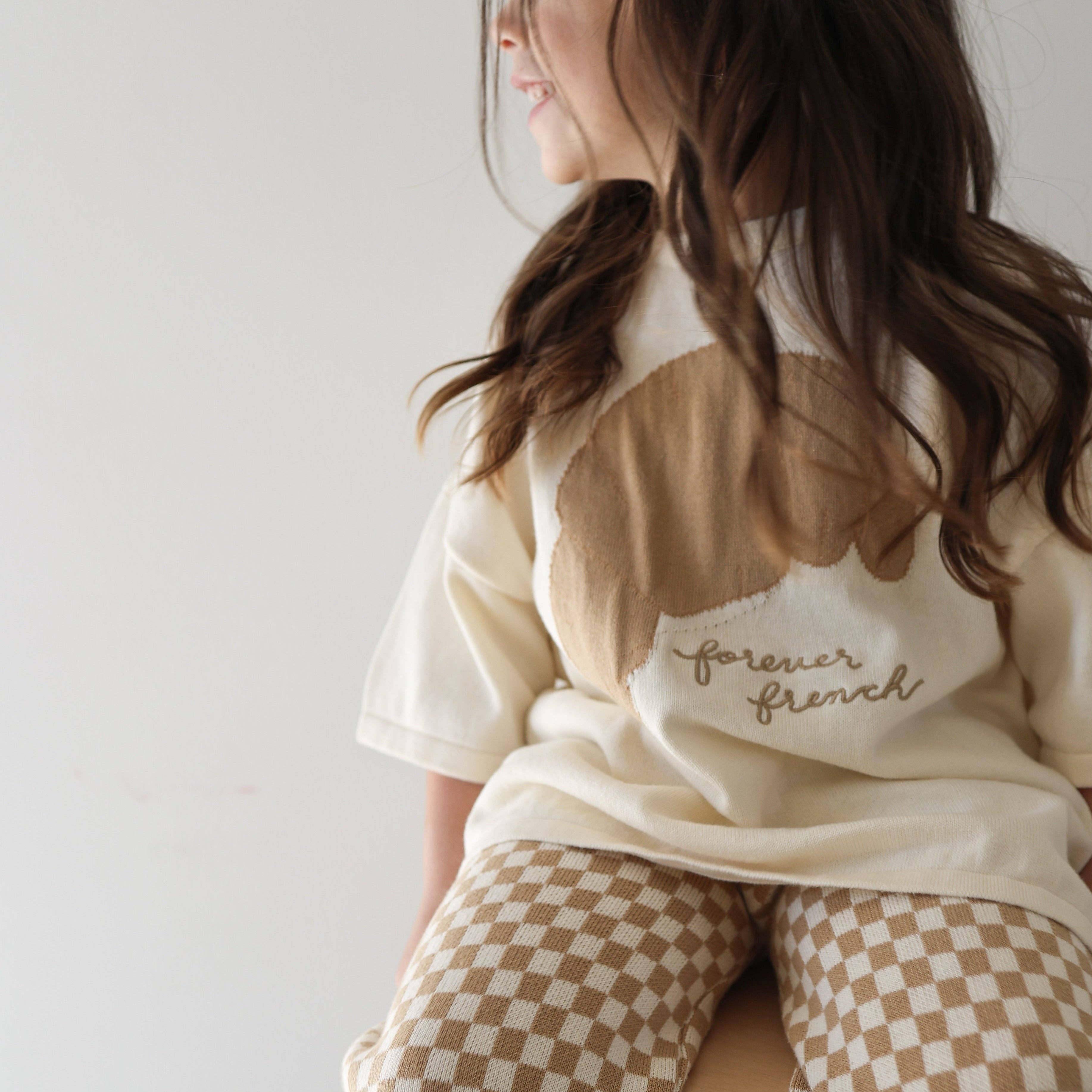 Forever French Baby - Knit Pant Set | Croissants