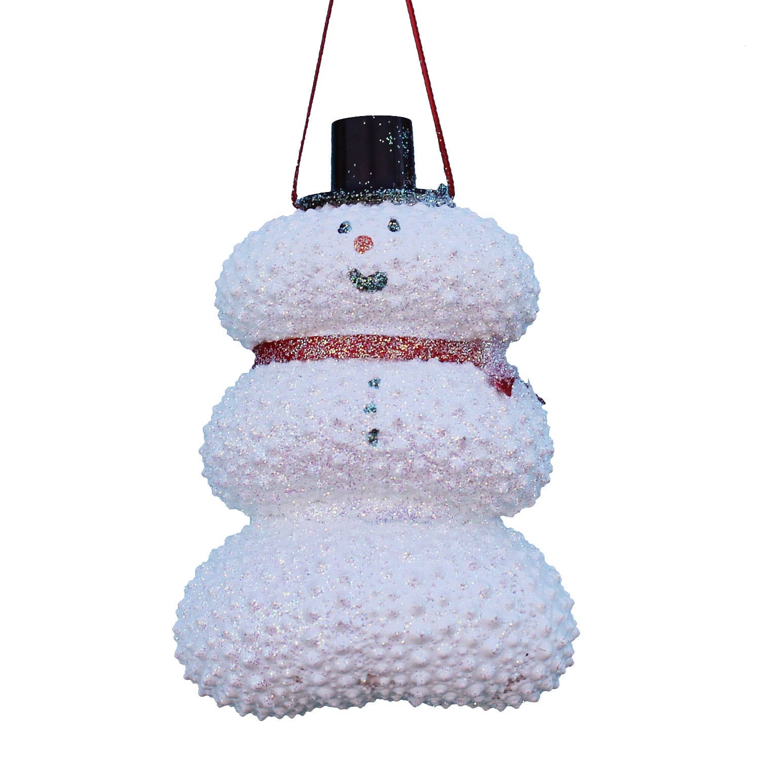 California Seashell Company - White Sea Urchin Snowman Ornament