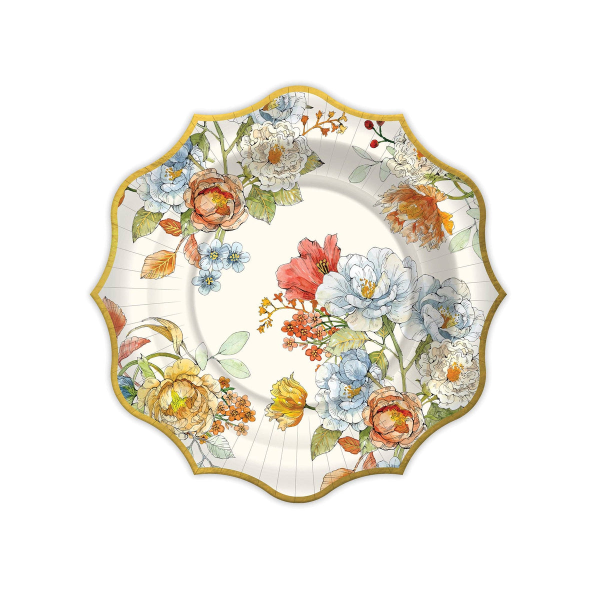 Studio Oh! - Autumn Bloom Die-Cut Paper Dessert Plate