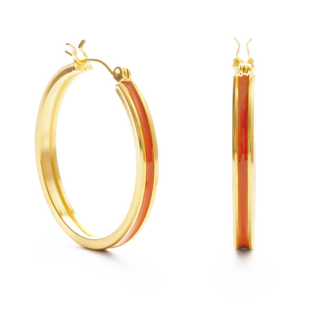 Amano Studio - Channel Enamel Hoops