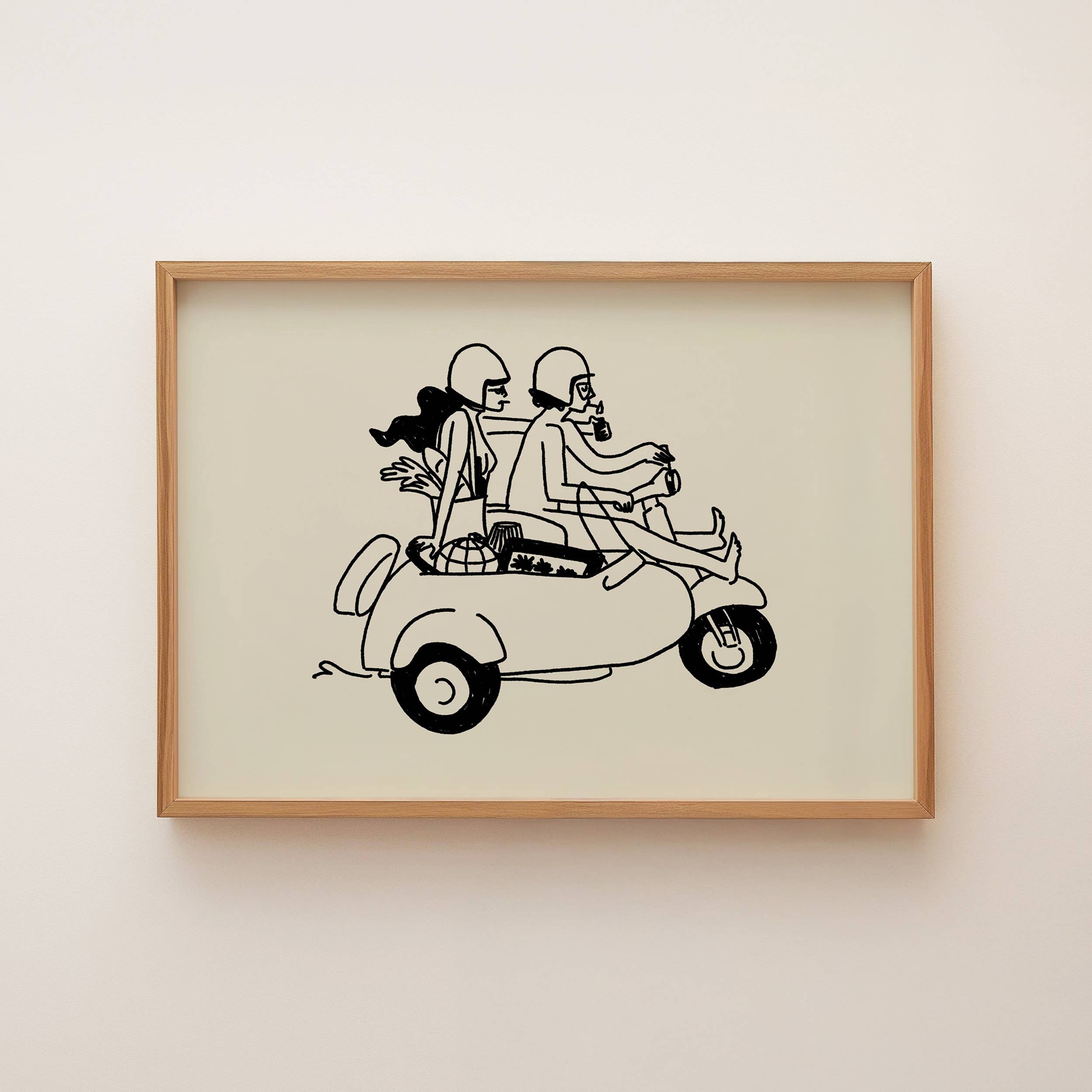 Tumbleweed Design Studio - Farmer's Market Run, Minimal Summer Art Print