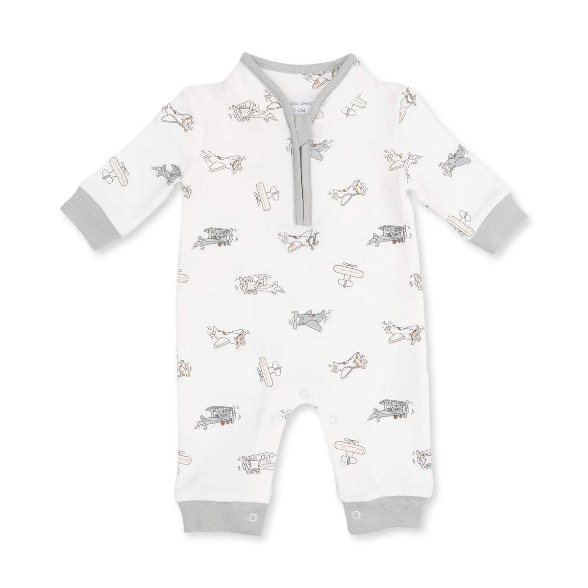 Vintage Airplane Pilots  Zip Neck Romper