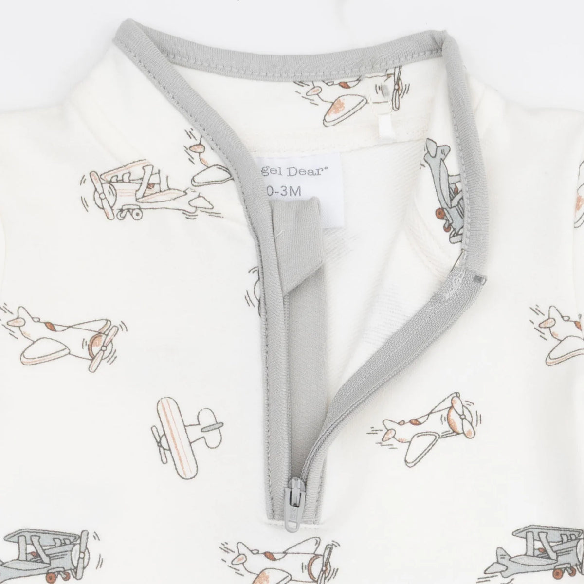 Vintage Airplane Pilots  Zip Neck Romper