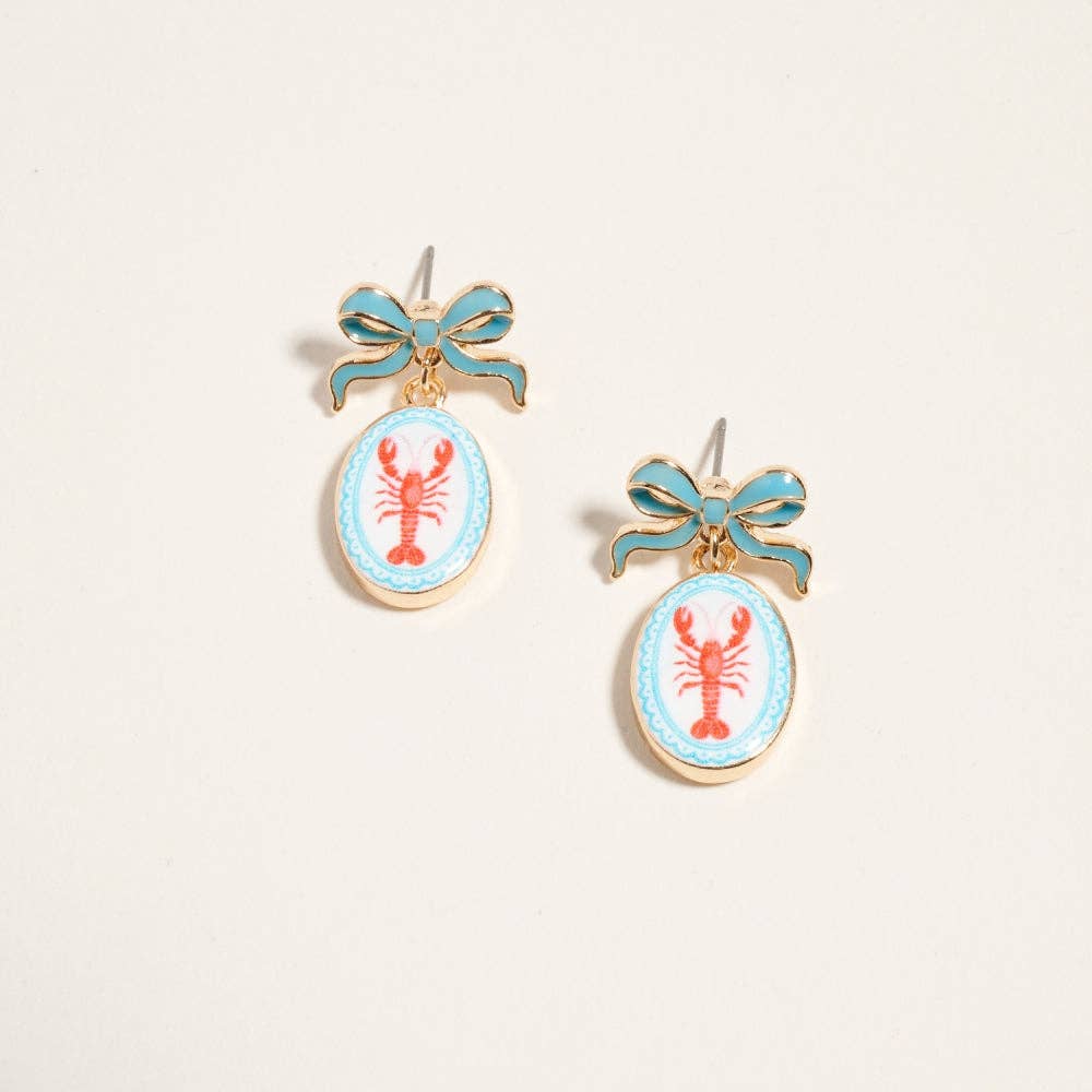 Designature New York - Mediterranean Coastal Beach Themed Enamel Earrings